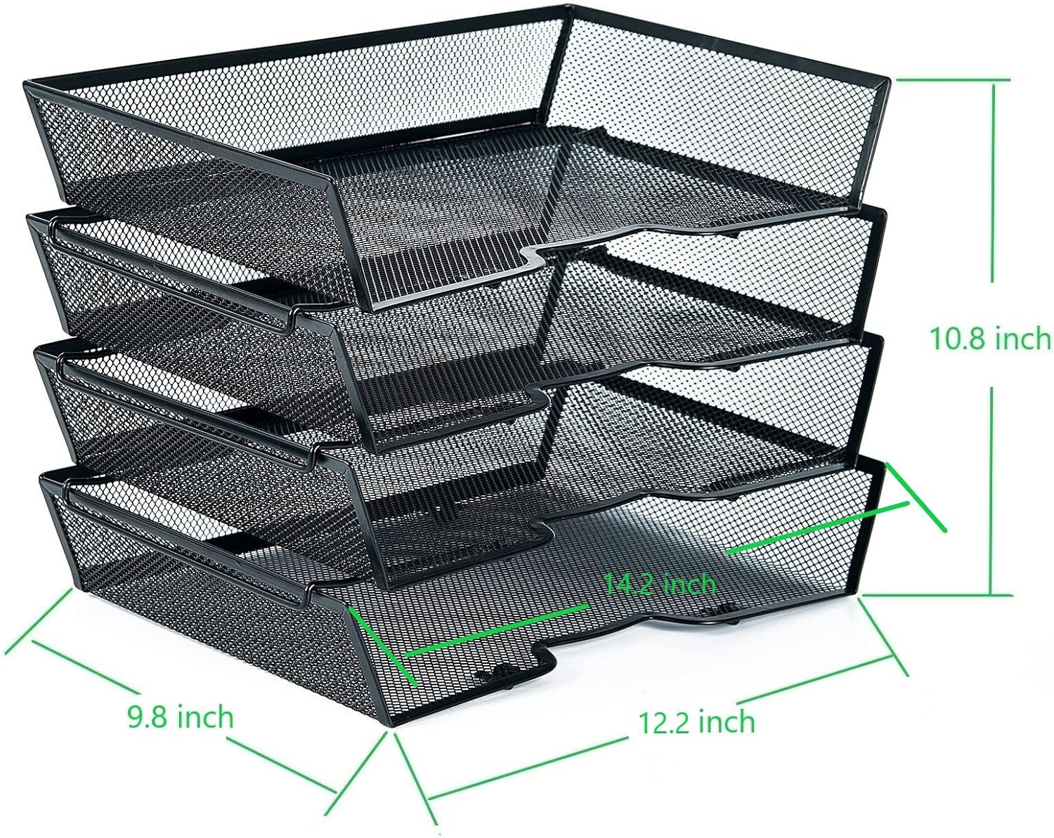 SETTFRFE 4 Tier Metal Mesh Desk Organizer-Stackable Letter Trays for Office Supplies,Black File Storage System with Reinforced Edges 3 81tgBnPXK2L. AC SL1500 - northernschoolofshiatsu.co.uk