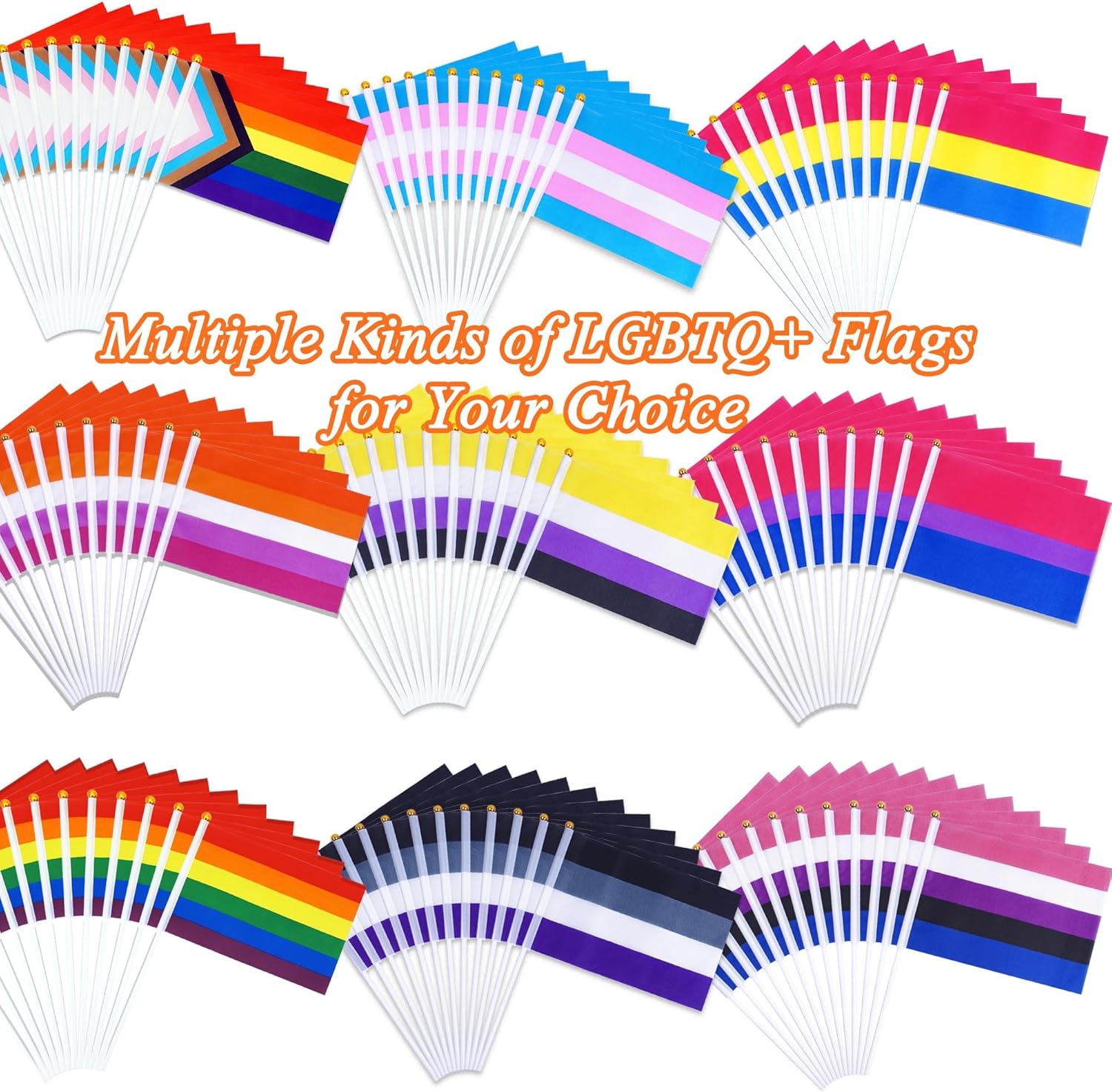 50 Pack Pride Flags Rainbow Pride Flag Small Flag Pride Month Accessories Gay LGBTQ Stick Flag USA American Rainbow Flag Hand Held Flags Decorations for Parades Rainbow Festival 4 81tnMCNLRvL. AC SL1500 - northernschoolofshiatsu.co.uk