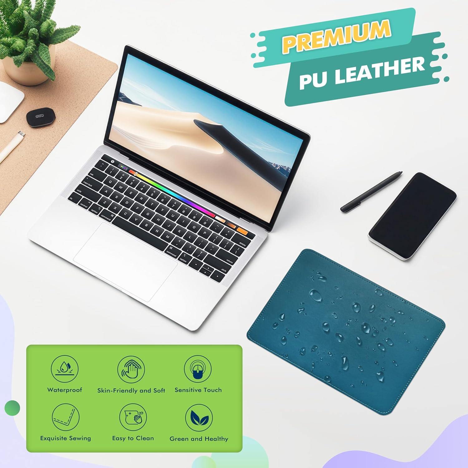 Mouse Pad, PU Mouse Pad,Leather Mouse Pad with Stitched Edge Micro-Fiber Base with Non-Slip Waterproof,Mouse Pad for Computers,Laptop, 8x11Inch (Caramel Brown) 257 81tnjnqYL8L. AC SL1500 - northernschoolofshiatsu.co.uk