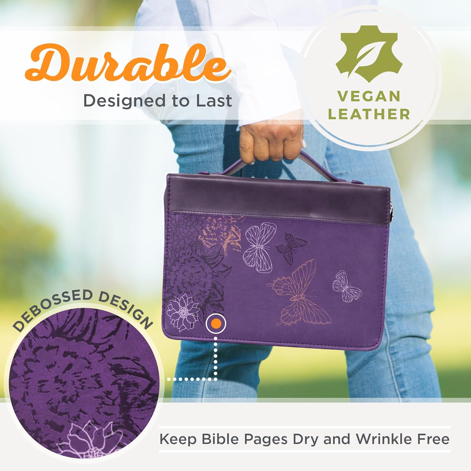 Christian Art Gifts Women's Fashion Bible Cover New Creation 2 Corinthians 5:17, Purple Butterfly Faux Leather, Large 2 81u19dbjnHL. AC SL1500 - northernschoolofshiatsu.co.uk