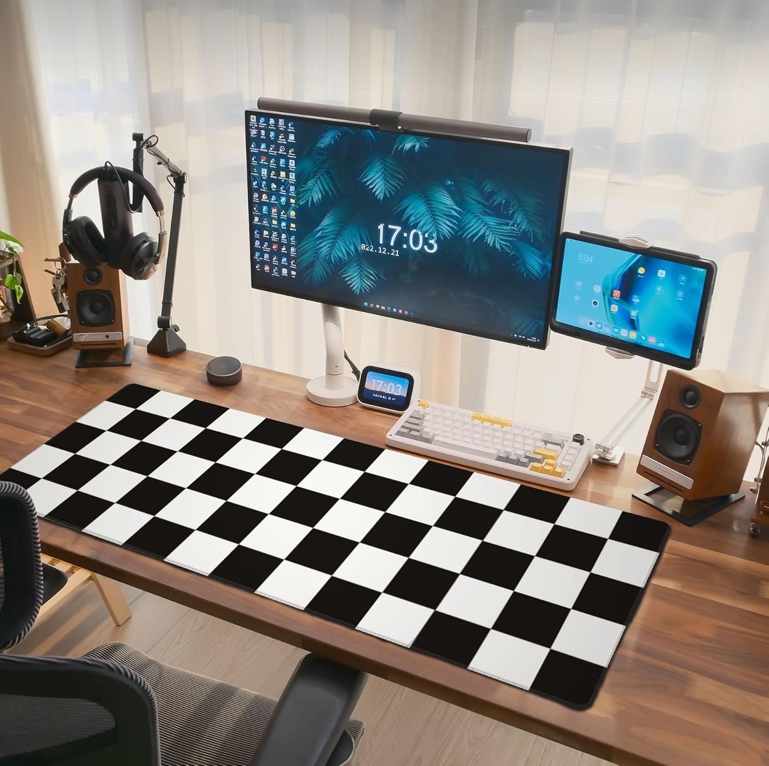 Black and White Checkered Mouse Pad Extended Large Gaming Mousepad XL Big Long Oversized Desk Mat Stitched Edges 31.5 X 11.8 Inch for Home Office 2 81u5+1GiRJL. AC SL1500 - northernschoolofshiatsu.co.uk