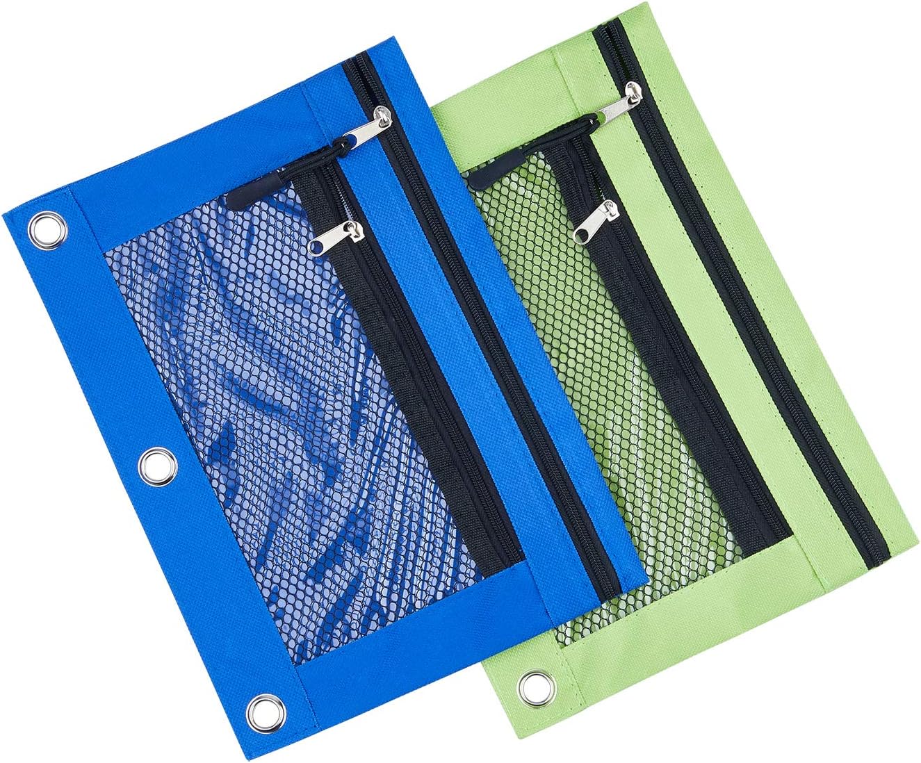 3 Ring Binder Pencil Pouchs, Zippered Pencil P9ouch Double Pocket Pencil Pouch 3 Ring with Clear Window (Blue&Green 2pack) 4 81u8SHmZ4tL. AC SL1500 - northernschoolofshiatsu.co.uk