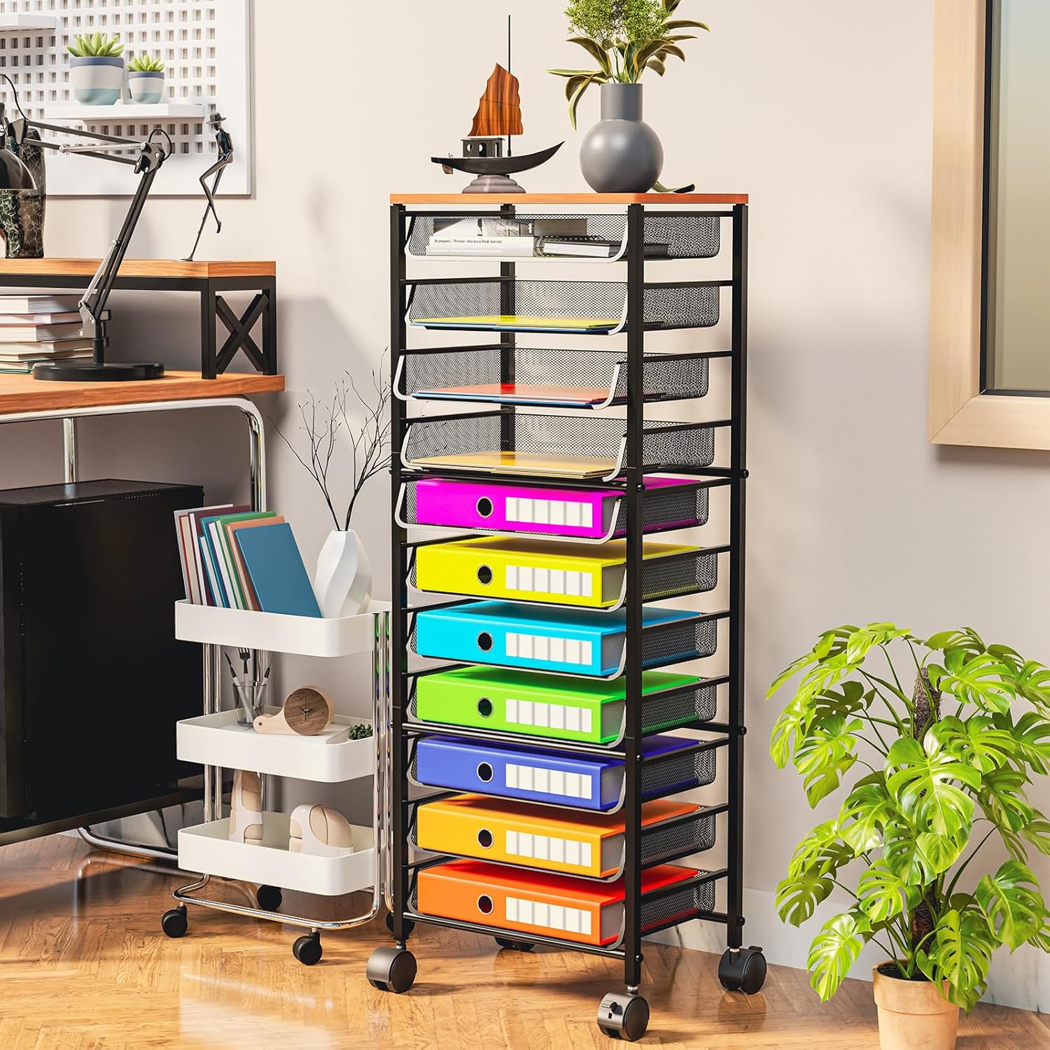 Simple Trending 12 Tier Rolling File Cart,Wood Desk File Organizer with Sliding Trays and Wetal Mesh Paper Letter Storage Multi-Functional Rolling Clutter Cart for Office, Home, School, Black 2 81uQlpBuaQL. AC SL1500 - northernschoolofshiatsu.co.uk