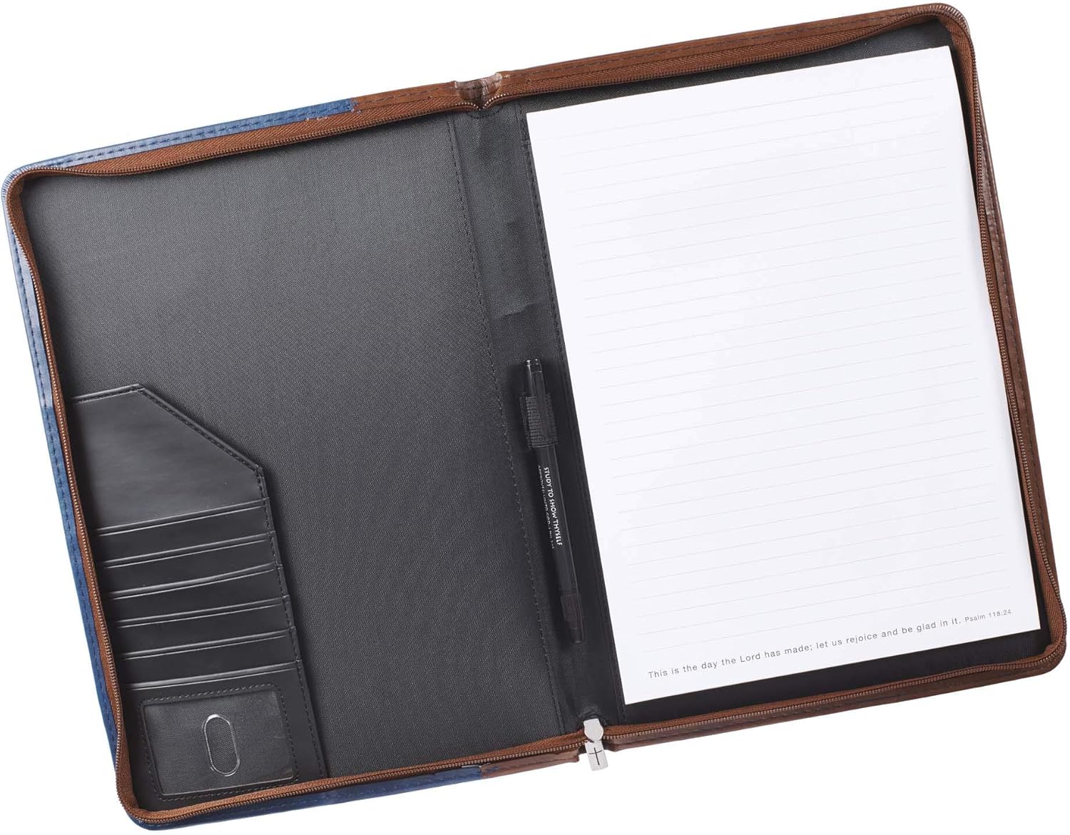 Christian Art Gifts Premium Vegan Leather Zippered Inspirational Scripture Portfolio for Men & Women: Strong & Courageous Lion, Padfolio Folder, Notepad, Pen/Highlighter Combo, Slots, Charcoal Black 11 81uSuFYKfRL. AC SL1500 - northernschoolofshiatsu.co.uk