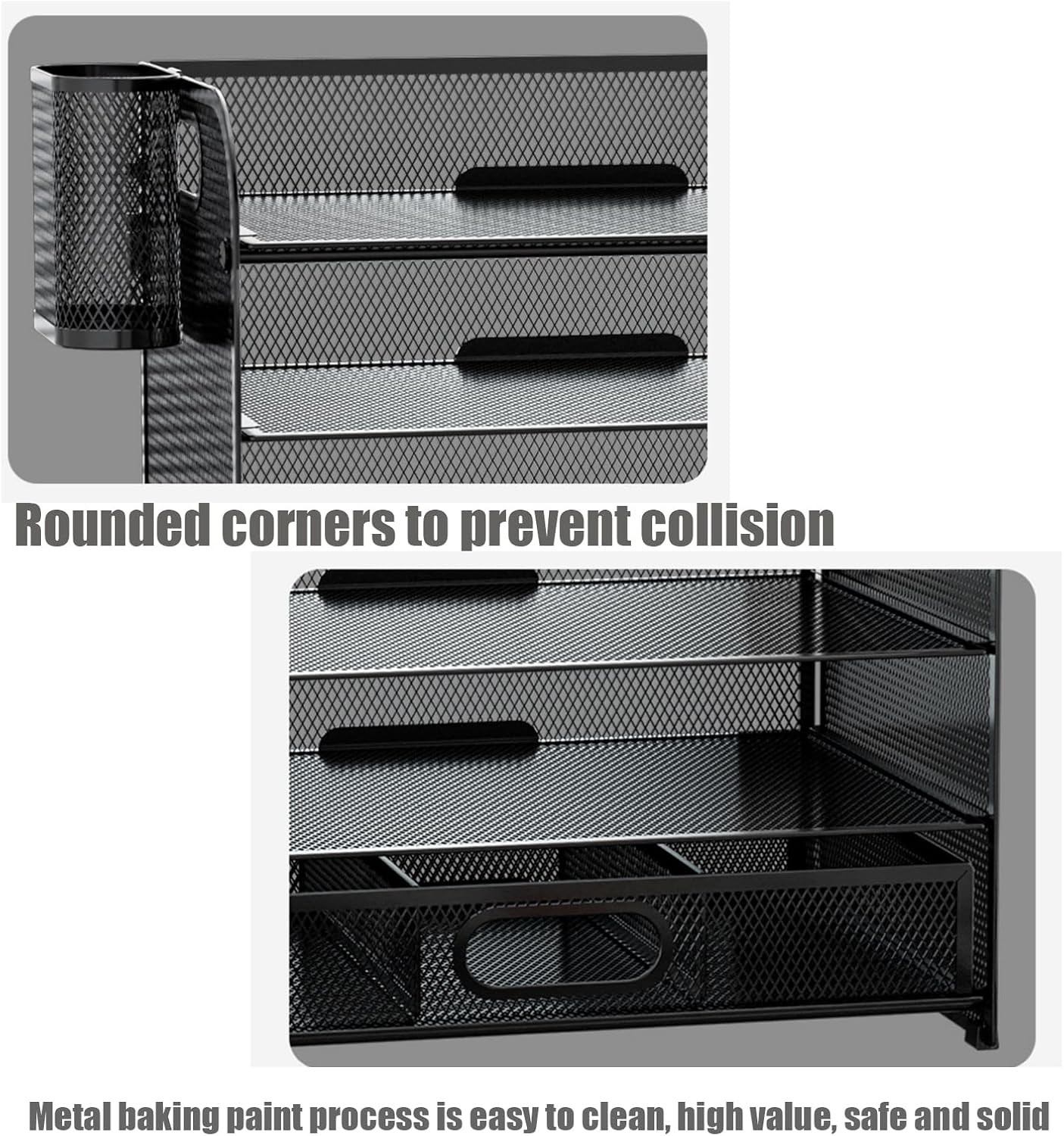 4-Tier Mesh Reader Desktop Accessory Storage,Desk File Organizer with A Sliding Drawer Two Pen Holders,Office Supplies Desk Organizer for Home Office 5 81uTlcv6SEL. AC SL1500 - northernschoolofshiatsu.co.uk