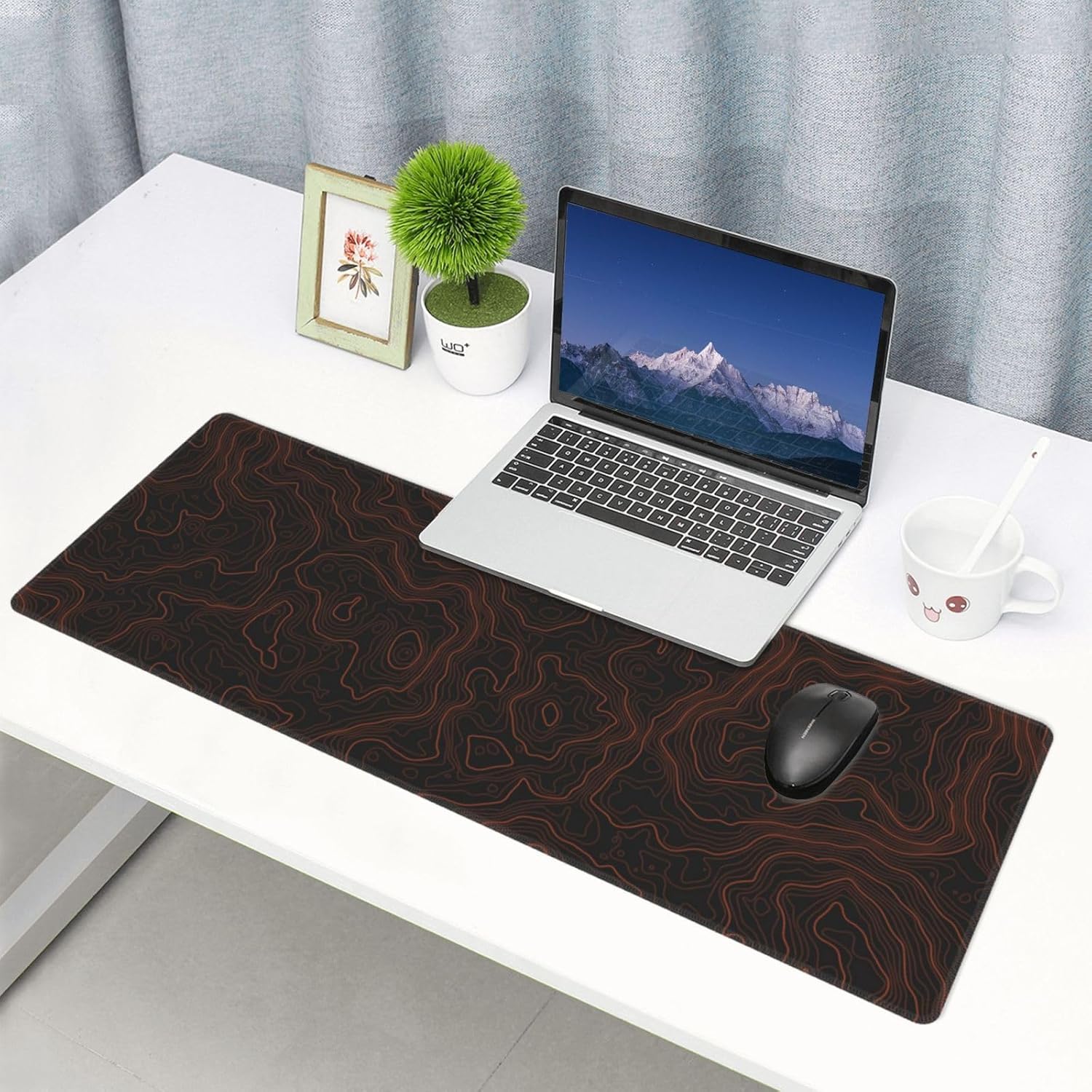 Red Topographic Contour Map Liquid Wave Topography Geography Gaming Mouse Pad 31.5 X 11.8 Inch XL Extended Large Keyboard Non-Slip Rubber Base with Stitched Edges for Home Office 14 81uYJ2zMruL. AC SL1500 - northernschoolofshiatsu.co.uk