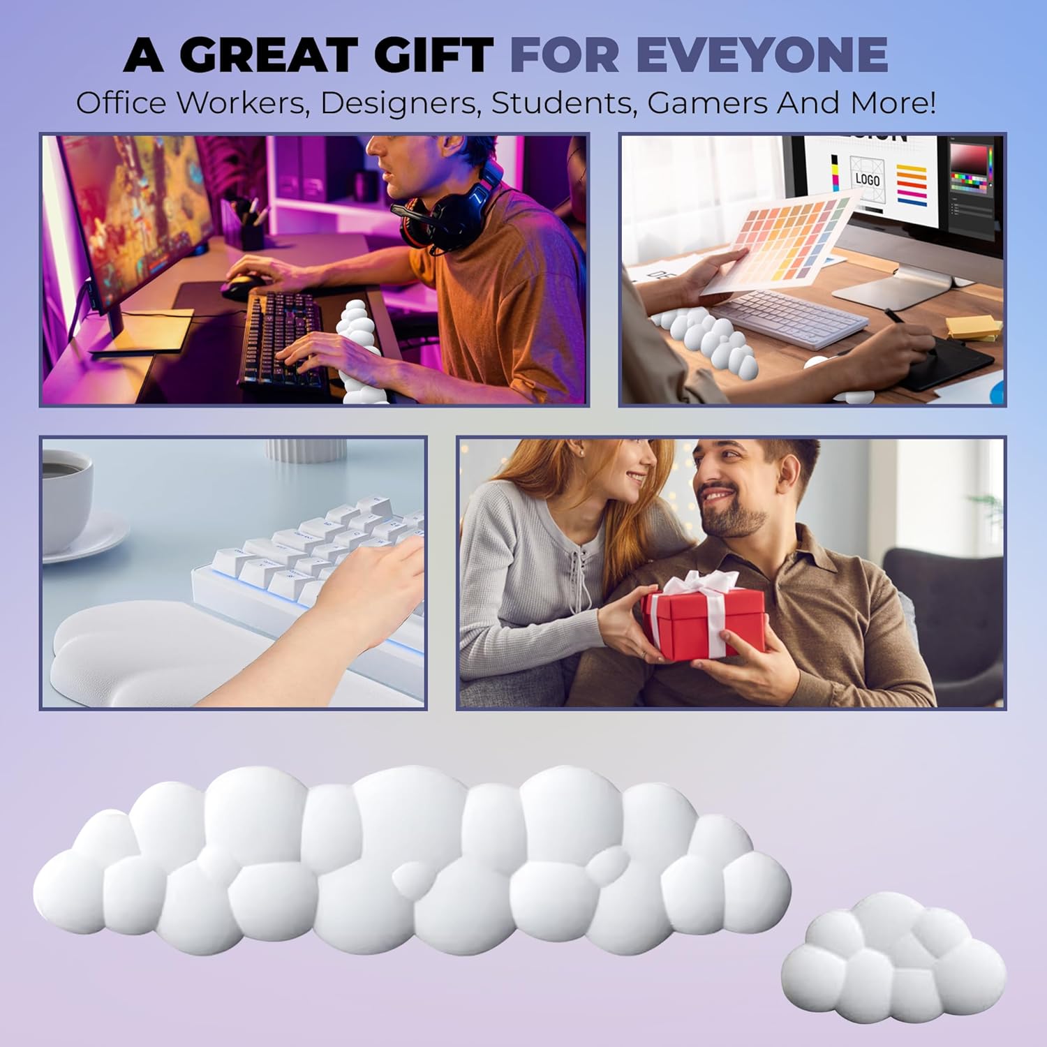 SGEE Ultra-Soft Keyboard and Mouse Wrist Rest for Computer – Pressure Relief Padding, Contoured Shape for Proper Alignment, Anti-Slip Base, Modern Look, Portable, Injury Prevention- White 8 81vH8UAZ9eL. AC SL1500 - northernschoolofshiatsu.co.uk