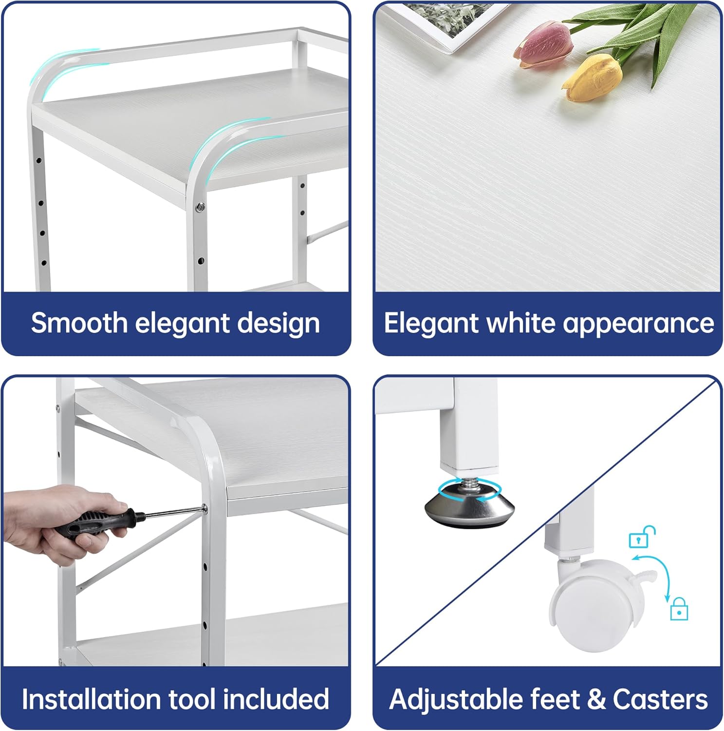 2 Tier Under Desk Printer Stand with Storage, 20 Inches Deep Large Printer Table with Height Adjustable Shelf, Rolling Printer Cart with Wheels for Home Office - Black 18 81vMp0q94ZL. AC SL1500 - northernschoolofshiatsu.co.uk
