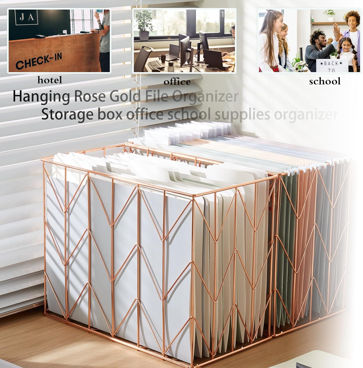 Hanging rose gold file organizer with 12 letter sized hanging folders, file basket, file box, storage box, office and school supplies 5 81vU7R4laOL. AC SL1500 - northernschoolofshiatsu.co.uk