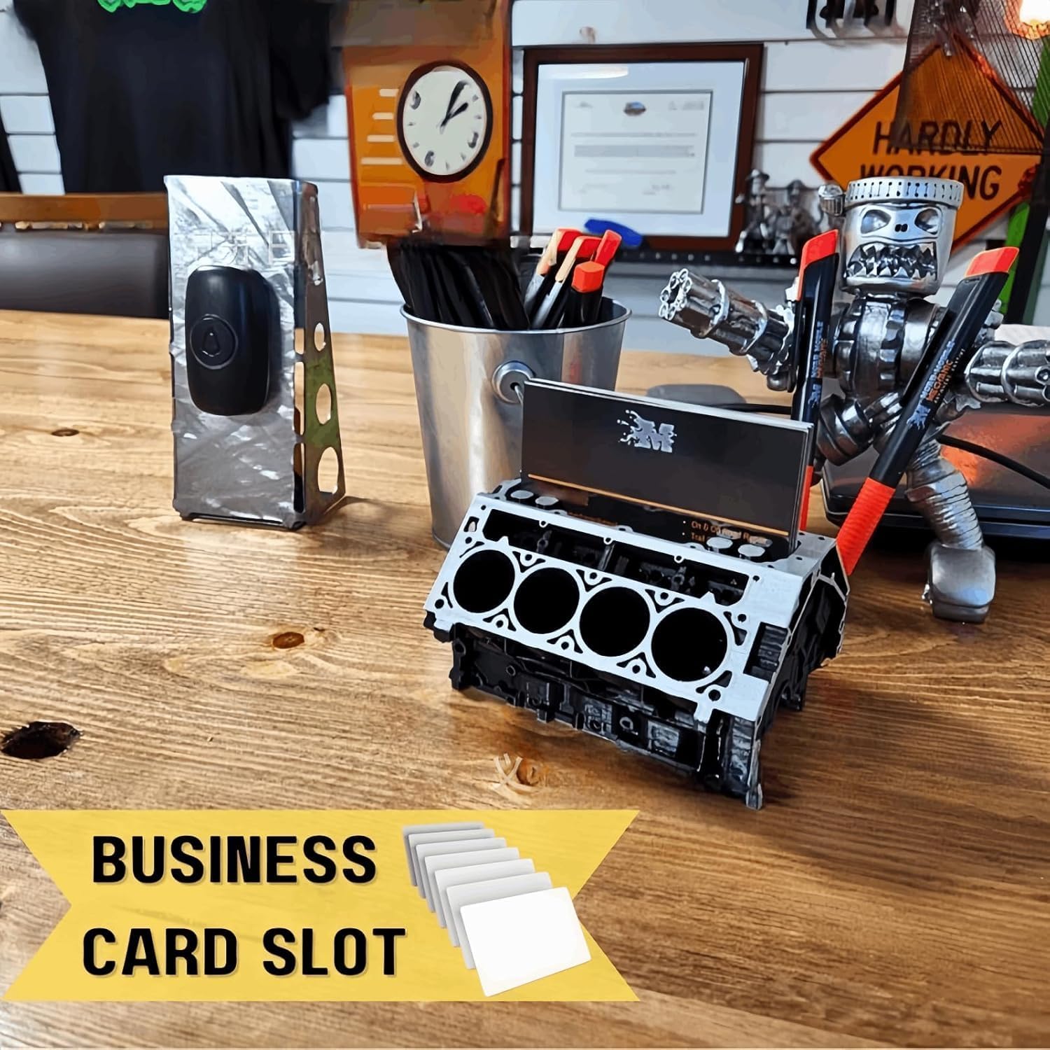 3D Printed V8 Engine Block Desk Organizer, Name Card and Pen Holder, Business Card Stand and Pen Pencil Holder 4 81vXCGZrzJL. AC SL1500 - northernschoolofshiatsu.co.uk
