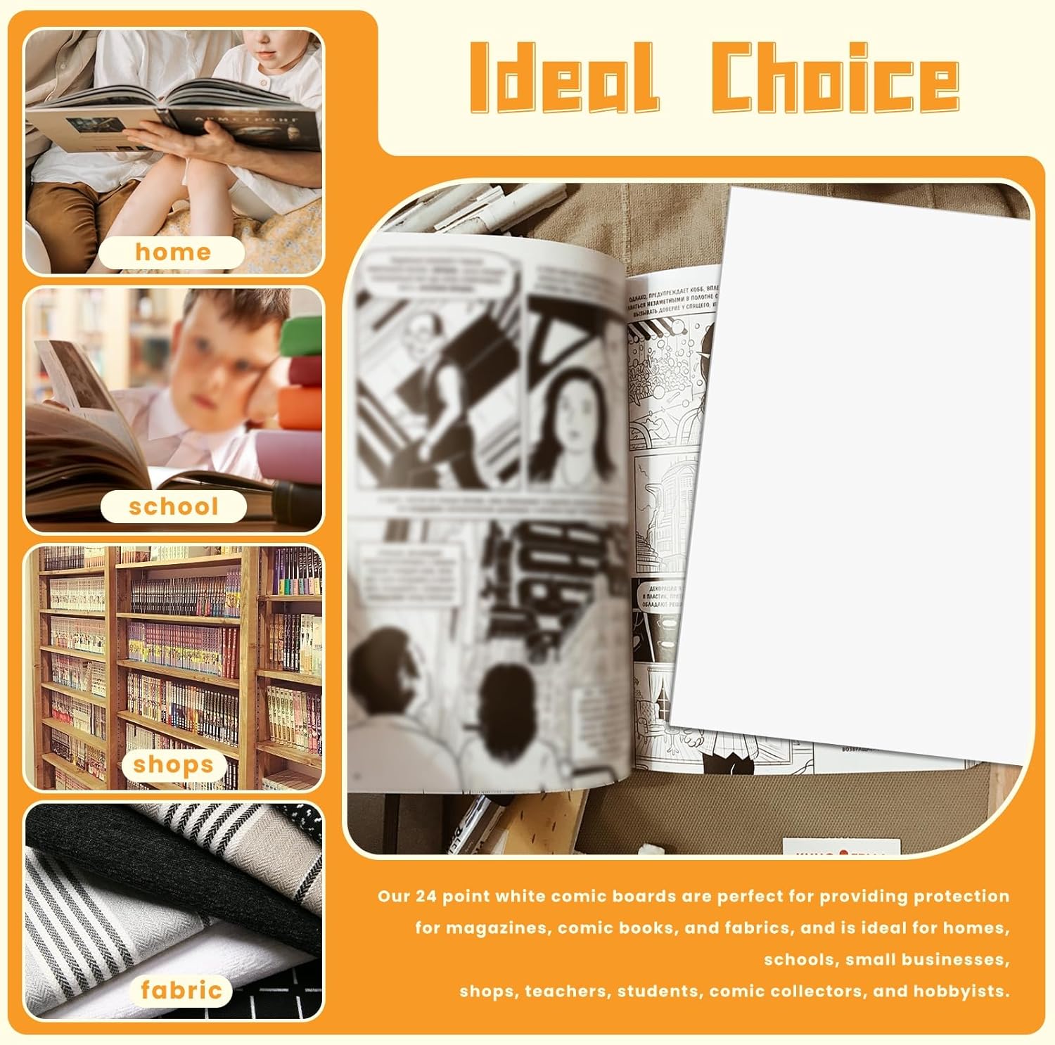 100 Pcs Current Size Comic Book Boards, 24-Point/400gsm Solid Backing Boards White Protective Sheets Fabric Backing Board Regular Comics Magazine Storage for Collectors, 6.75 X 10.5 inches 5 81viJyww63L. AC SL1500 - northernschoolofshiatsu.co.uk