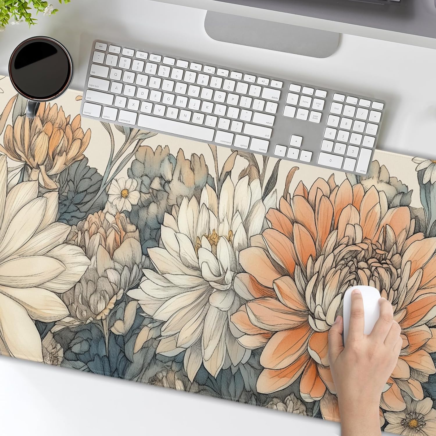 Large Floral Mouse Pad Extended Gaming Mousepad 31.5"x11.8" Vintage Aesthetic Black Desk Mat Flower Mouse Pad Plant Wildflower Mousepad XXL Laptop Computer Keyboard Mats for Desk Office 353 81w0D7rJofL. AC SL1500 - northernschoolofshiatsu.co.uk