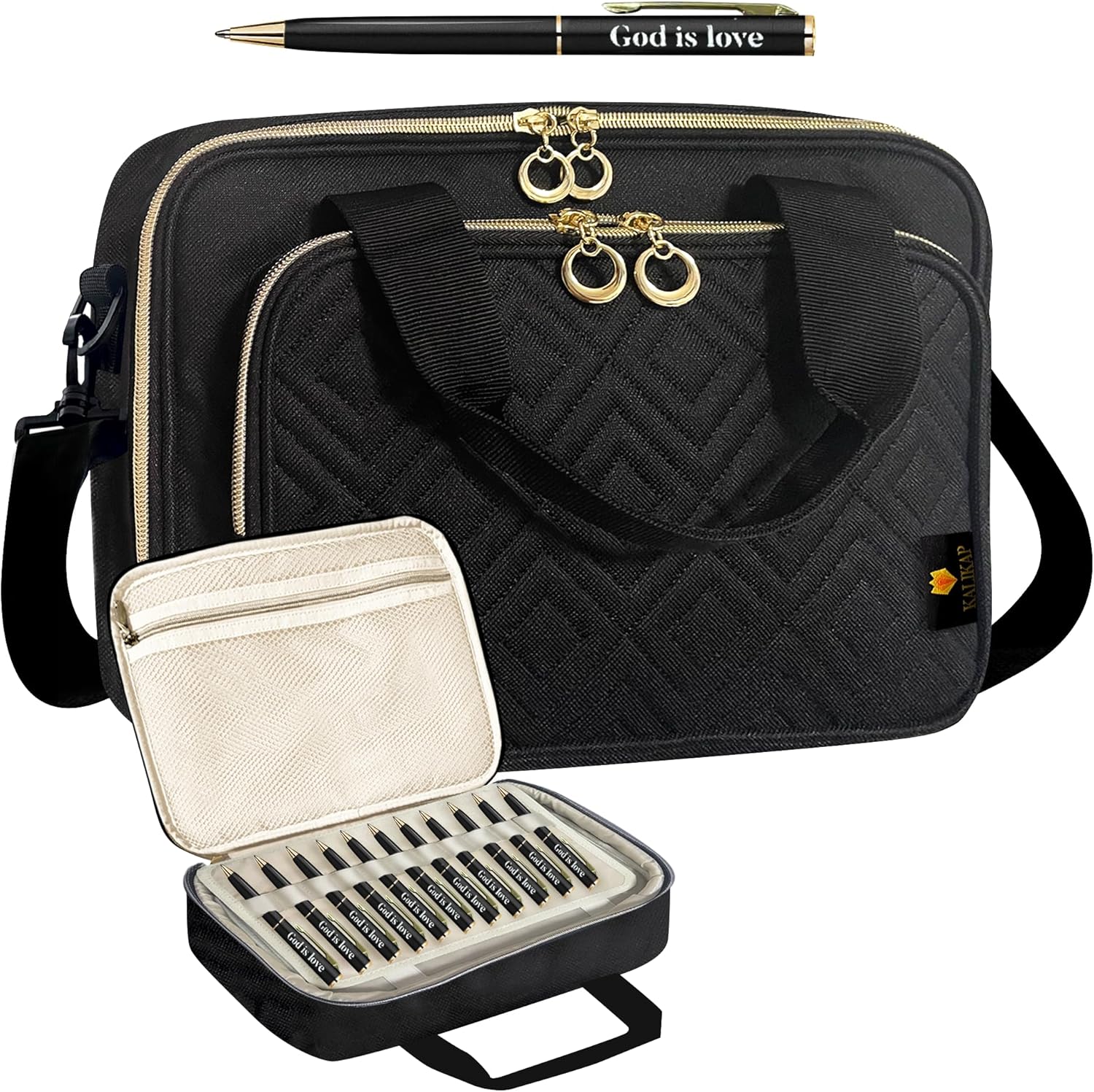 Kalikap Bible Cover, Women and Men, Pencil Case, Study Bag Large Book Covers, Tablets, Daily Bags, Stylish to Carry, Supplies, Journal, Tote Bag, Black. Zipper Detachable Pen Slot Shoulder Strap. 7 81wUC4TzjSL. AC SL1500 - northernschoolofshiatsu.co.uk
