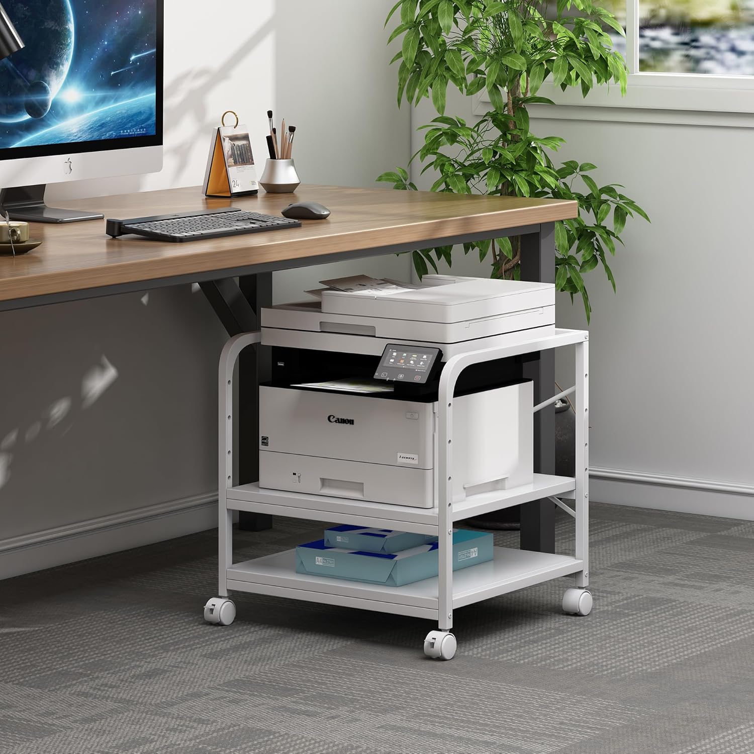 2 Tier Under Desk Printer Stand with Storage, 20 Inches Deep Large Printer Table with Height Adjustable Shelf, Rolling Printer Cart with Wheels for Home Office - Black 11 81wd8nYjTvL. AC SL1500 - northernschoolofshiatsu.co.uk