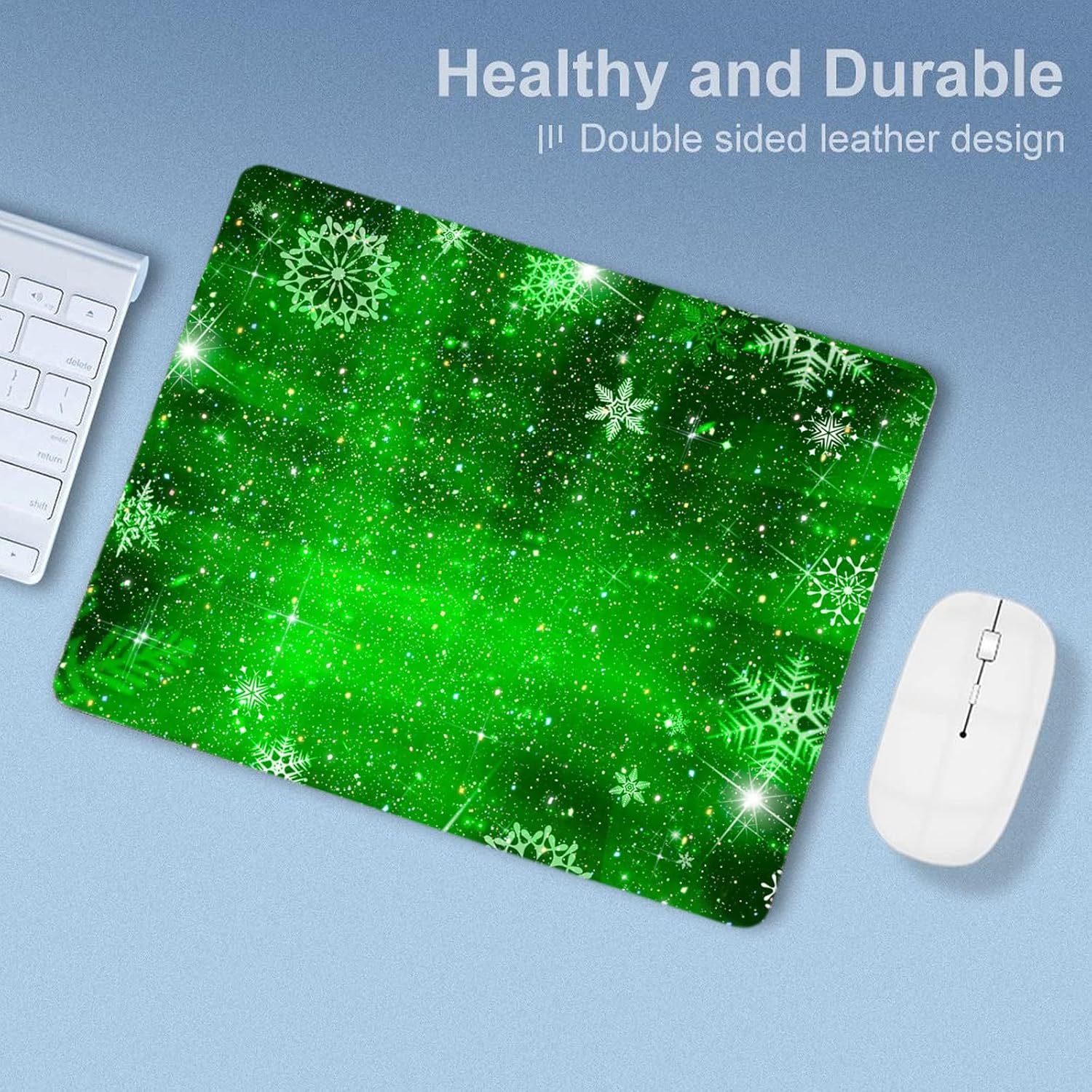 Mouse Pad Diamond Silver Glitter Sparkle Mousepad Bling Desk Accessories Gaming Bling Rubber Pads for Laptop, One Size 132 - northernschoolofshiatsu.co.uk