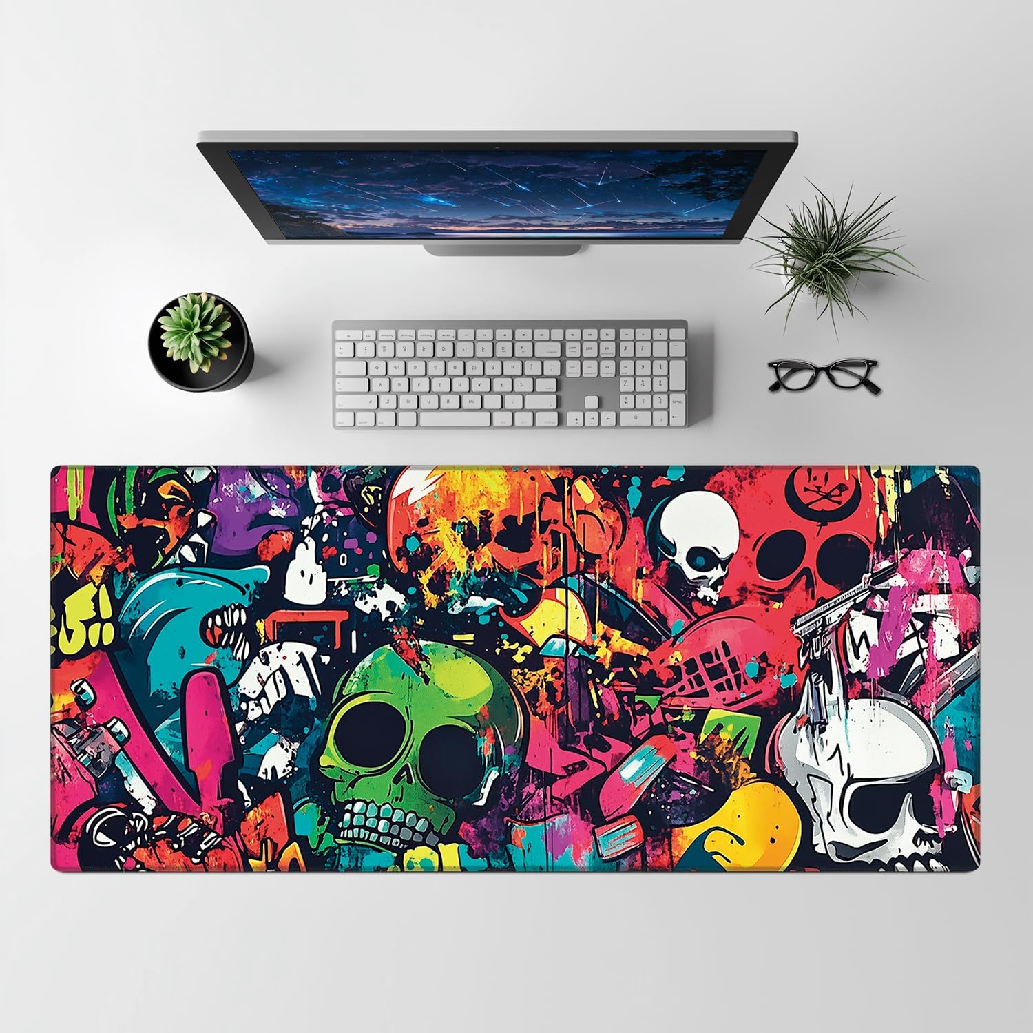 Extra Large Space Gaming Mouse Pad for Computer, Laptop & Keyboard – 27.5"x11.8", Non-Slip Rubber Base, Water-Resistant Surface, Extended Mousepad for Gamers & Office (Cosmic Wanderer, X-Large) 46 - northernschoolofshiatsu.co.uk