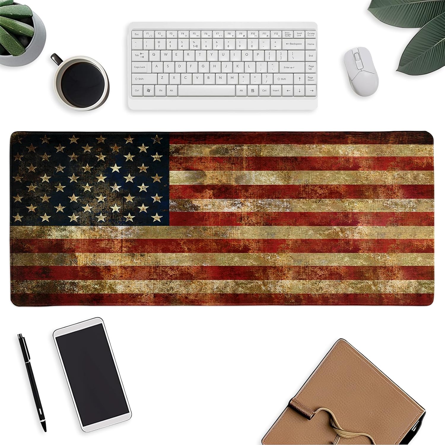 Large Mouse Pad Gaming Extended Desk Pad with Stitched Edge and Non-Slip Rubber Base Keyboard Pad for Laptop Office and Home 31.5 X 11.8 Inch,Eucalyptus Leaves 1 - northernschoolofshiatsu.co.uk