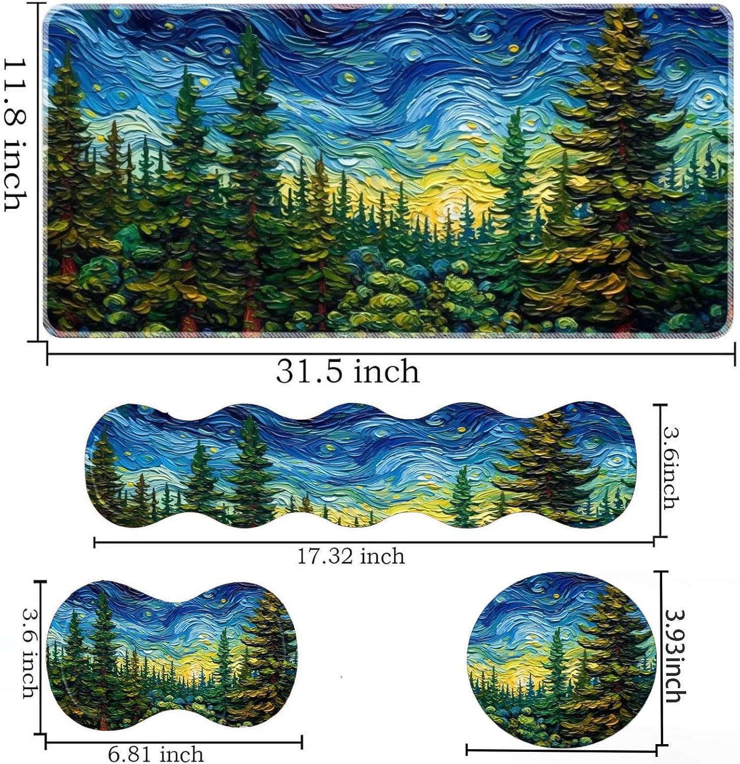Keyboard Mouse Pad Set,Large Desk Pad+Keyboard Wrist Rest+Mouse Pad Wrist Support+Coaster,Easy Typing Pain Relief Non-Slip Mousepad Wrist Support Mousepad Home Office,Colorful Bird Feathers 45 - northernschoolofshiatsu.co.uk