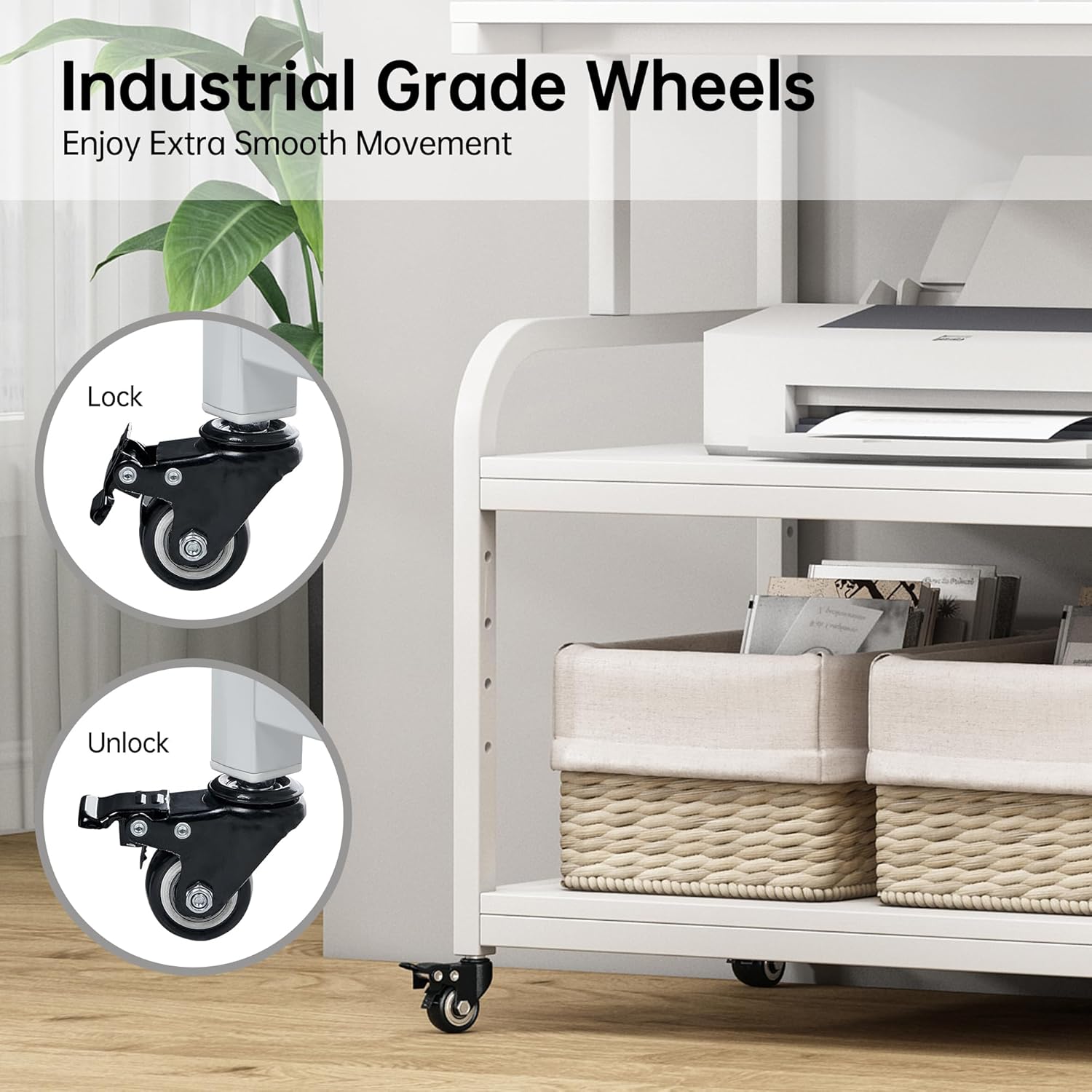 Large Printer Stand Table 23.6 x18.9 x 30 Inches with Height Adjustable Storage Shelf, 3 Tier Rolling Printer Cart with Wheels for Home Office, Gray 56 81ya2k2iZeL. AC SL1500 - northernschoolofshiatsu.co.uk