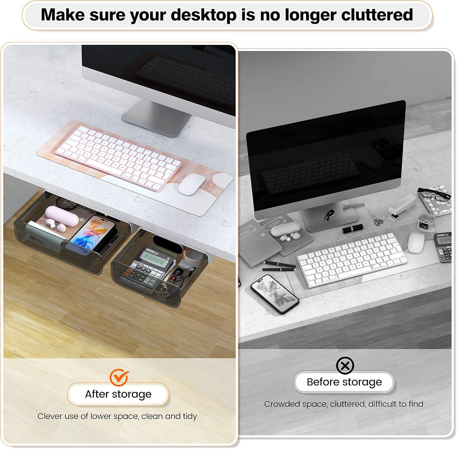 2 Pack Acrylic Self Adhesive Under Desk Drawer Slide Pull Out, Stick on Attachable Clear Black Plastic Storage Organizer, Hanging Mounted Attachment for Office, Kitchen, Cabinet, Table, Counter 5 81ypgGDEizL. AC SL1500 - northernschoolofshiatsu.co.uk