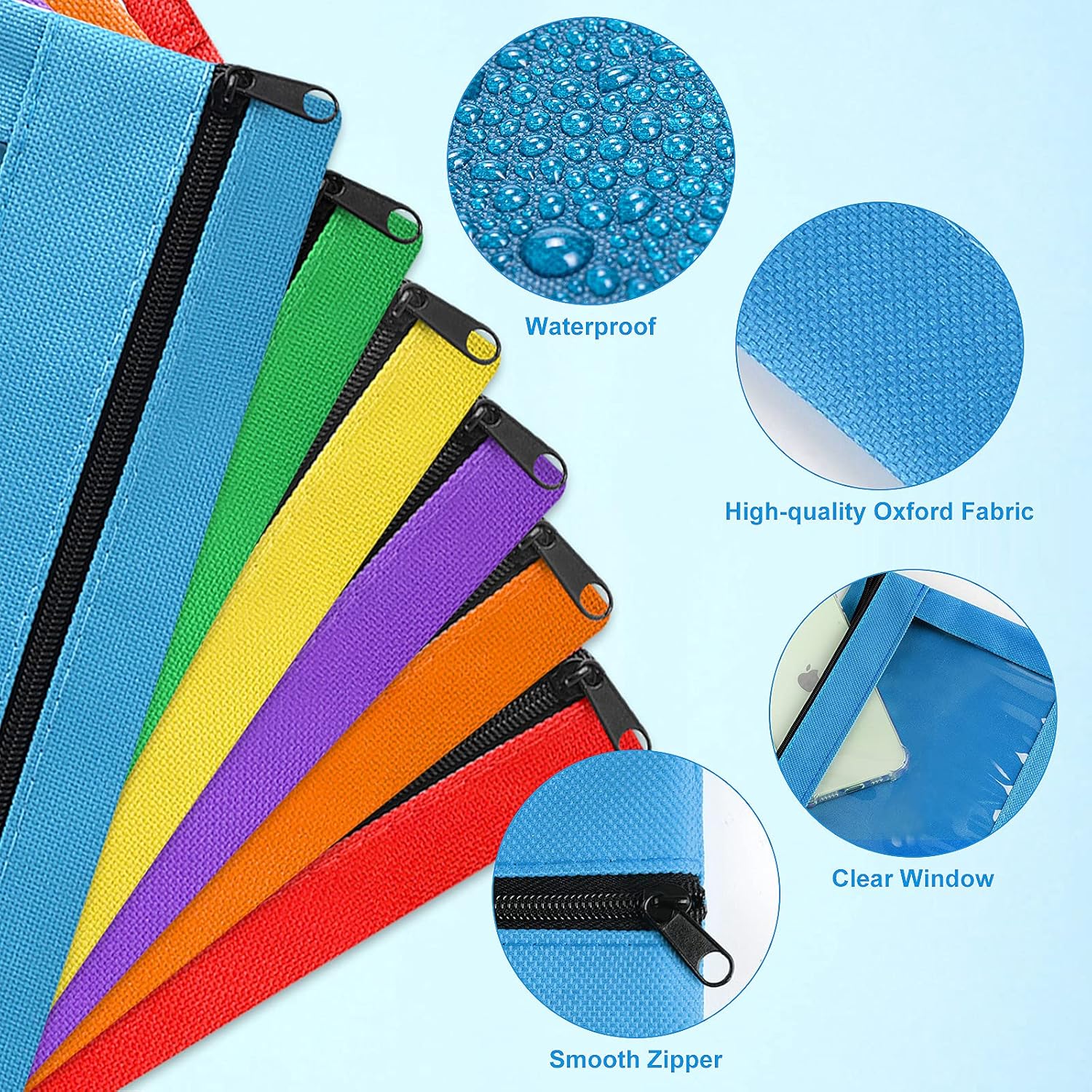 Pencil Pouch for 3 Ring Binder, 30 Pack Bulk Pencil Bags with Zipper, 6 Colored Pencil Case for Classroom School Office supplies, Large Sturdy and Durable Cloth Pencil Pocket for 3 Holder Binder 2 81yuMYRTbrS. AC SL1500 - northernschoolofshiatsu.co.uk