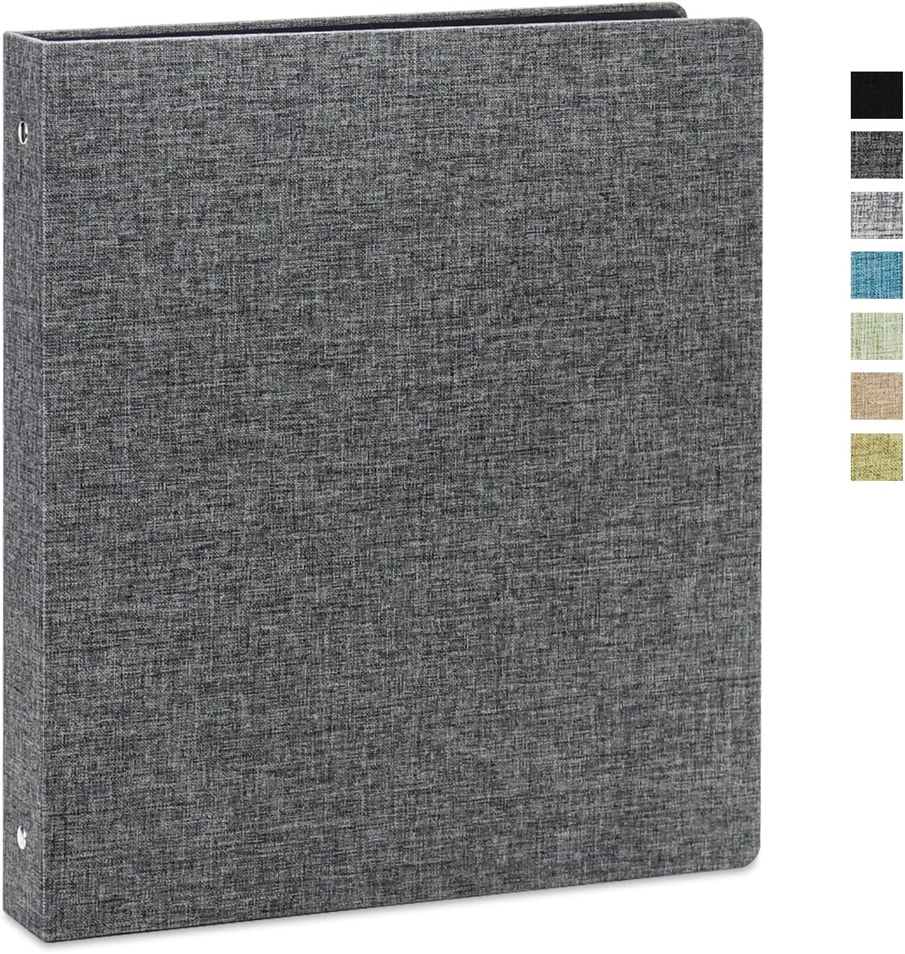 Vienrose 3 Ring Binder 1 Inch Round Rings Durable Binder with Linen Cover Holds 8.5" x 11" Paper for School Office and Home Black 24 - northernschoolofshiatsu.co.uk