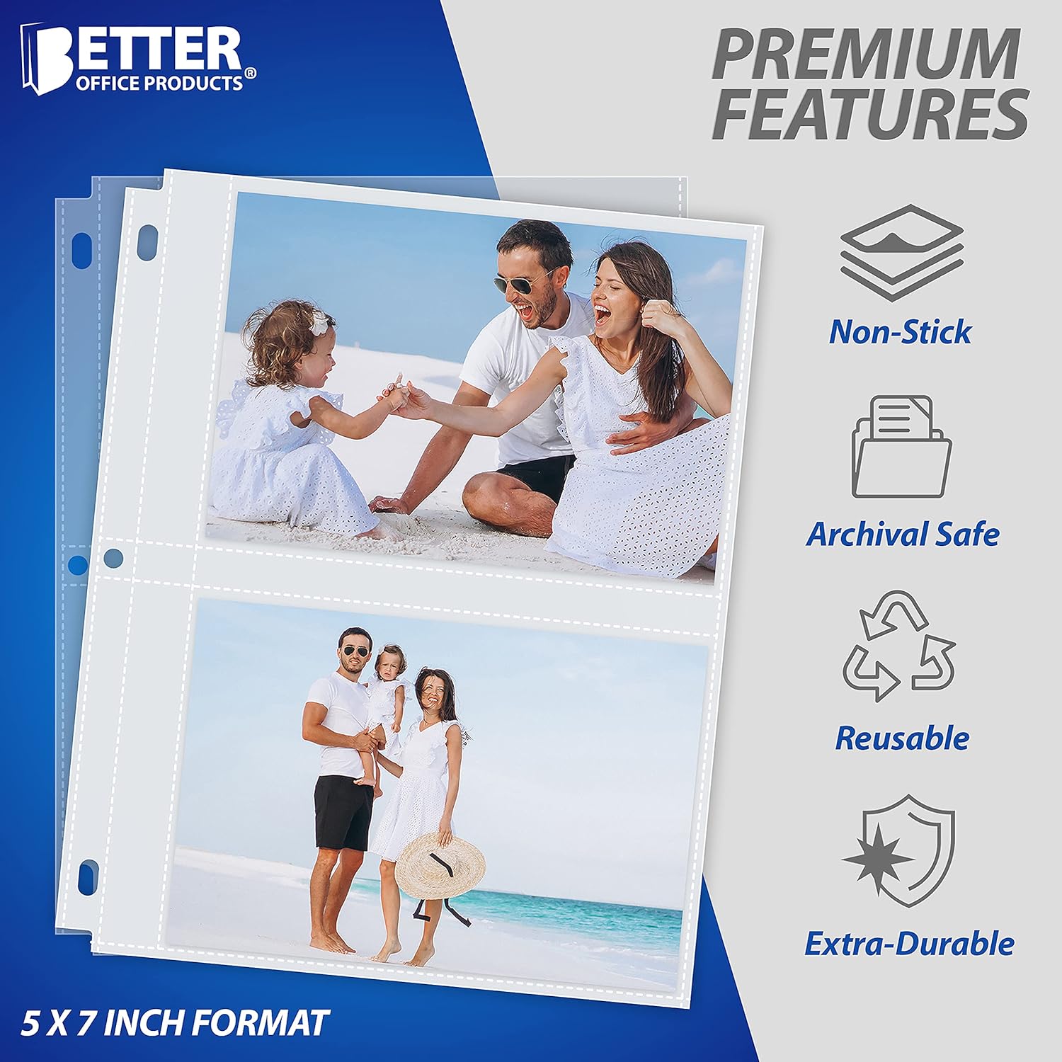 Better Office Products Album Refill Sheets, 5 x 7 Inch, Heavyweight, Diamond Clear 3 Ring Binder Page Refills, 100 Total Photos, Each 2-Pocket Sheet Holds Up to 4 Photos (25 Pack) 5 81z80 q2inS. AC SL1500 - northernschoolofshiatsu.co.uk