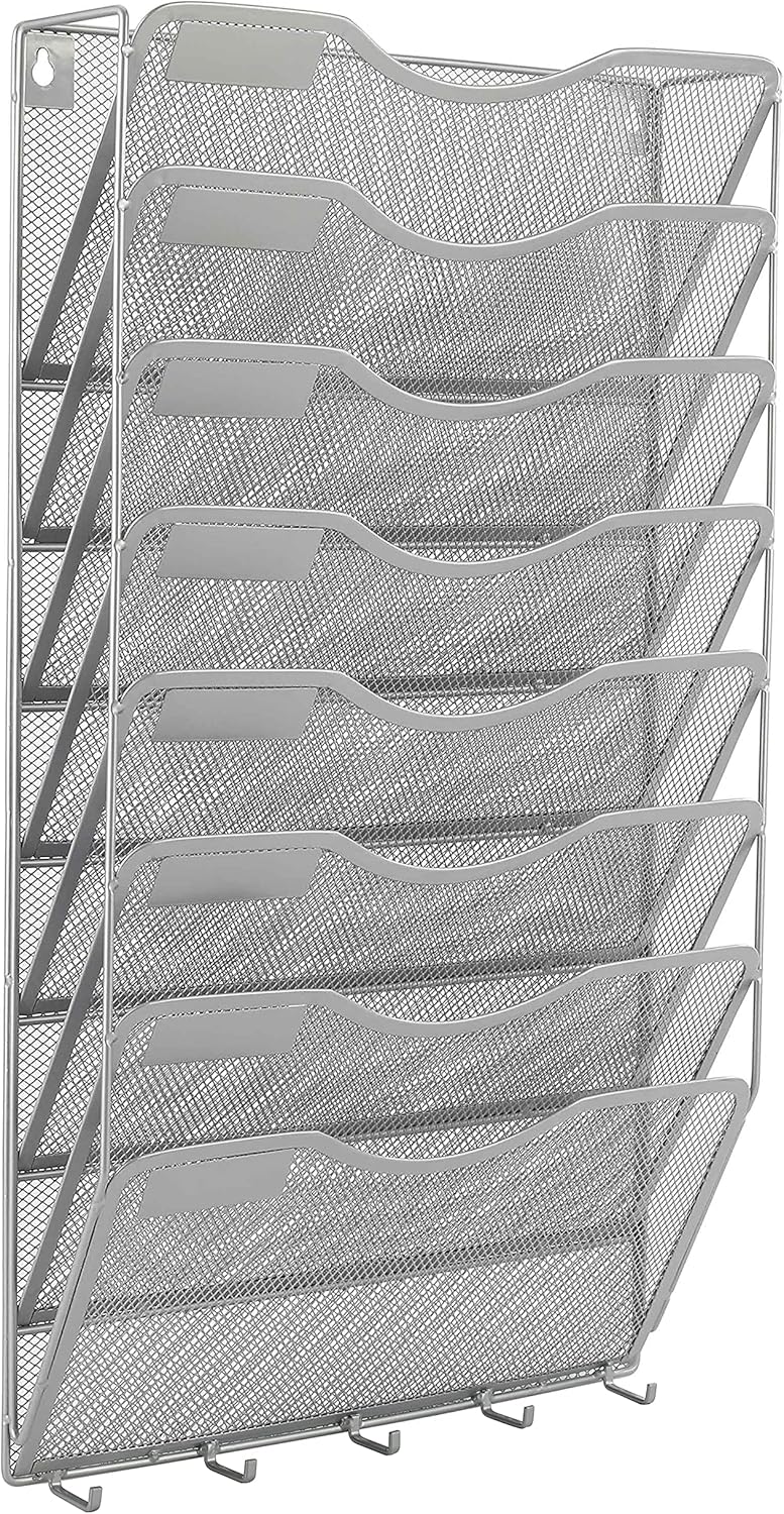 EasyPAG Wall File Holder 5 Pocket Mesh Hanging Wall Organizer Vertical Hanging File Folder Holder Magazine Rack with Nametag Label for Mail Paper Organization,Black 137 91+Z5zp5QbS. AC SL1500 - northernschoolofshiatsu.co.uk