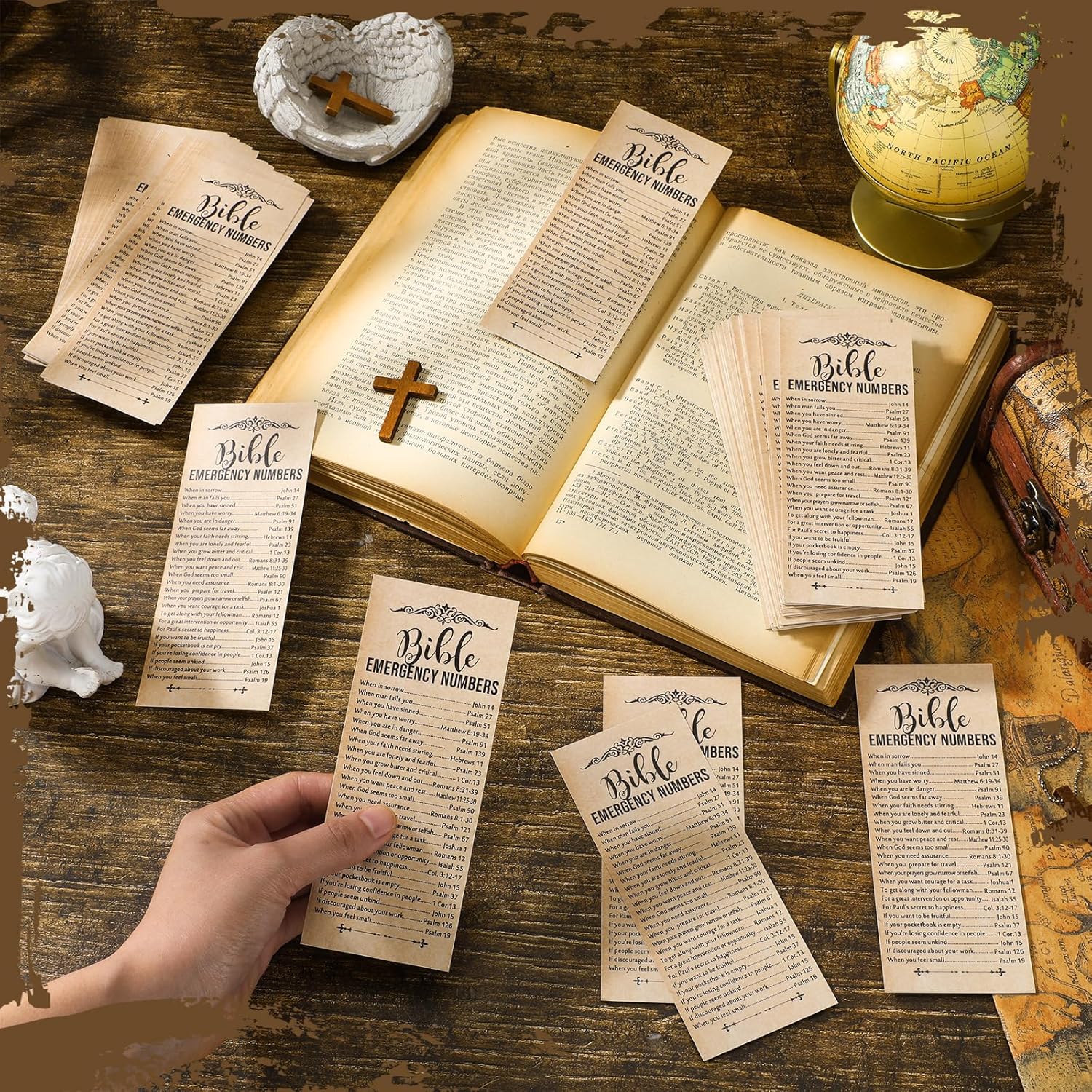 200 Set Christian Mothers Day Gifts Emergency Numbers Bookmarks Bible Verse Gifts Bulk Religious Scripture Church Welcome Book Marker for Sunday School Appreciation Gift(Retro Color) 3 914 - northernschoolofshiatsu.co.uk