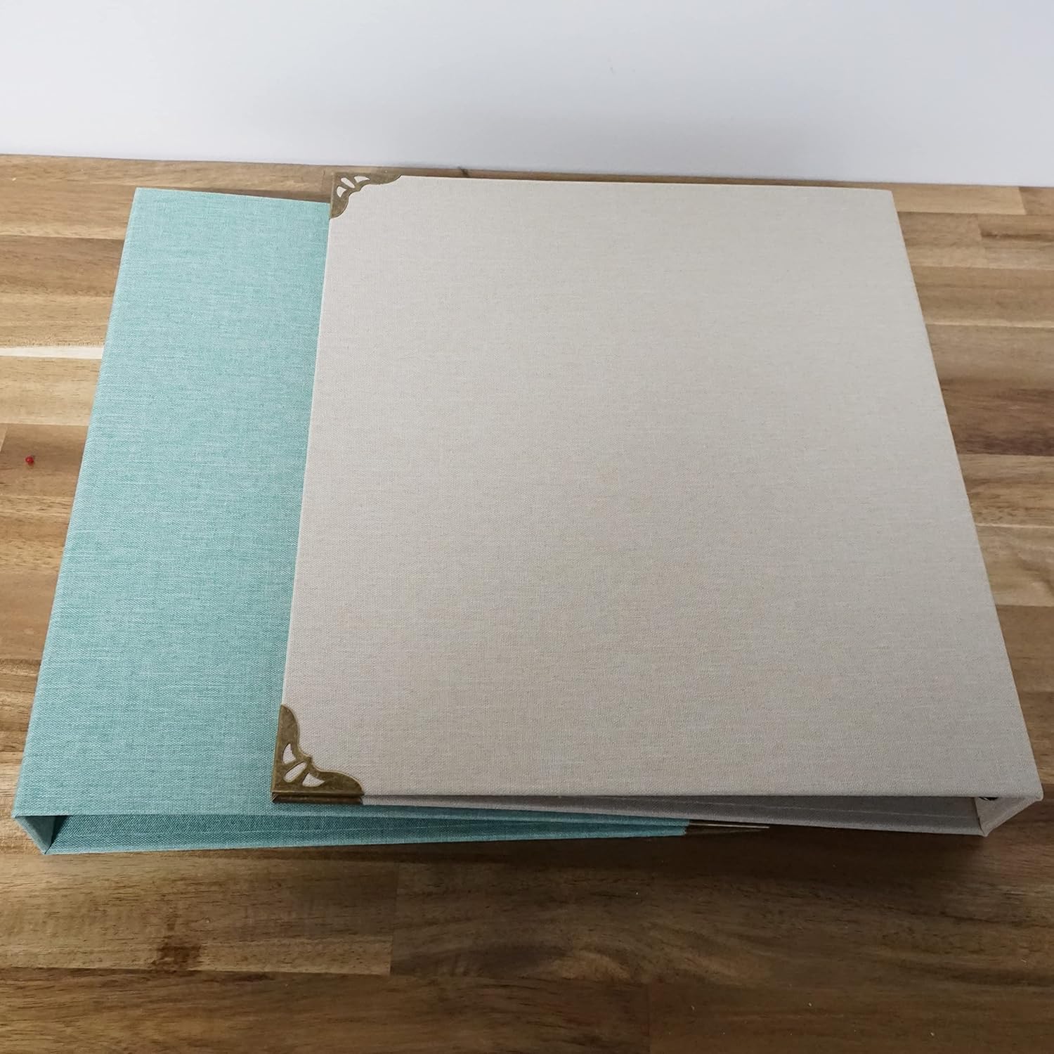 Fernweh4u Premier Bookcloth 3 Ring Binder 10.25" X 11.5 (2 Pack) - Cream Tan and Aqua Blue Colors - Perfect for Classroom and Business Work and Organization 6 914huVAGlEL. AC SL1500 - northernschoolofshiatsu.co.uk