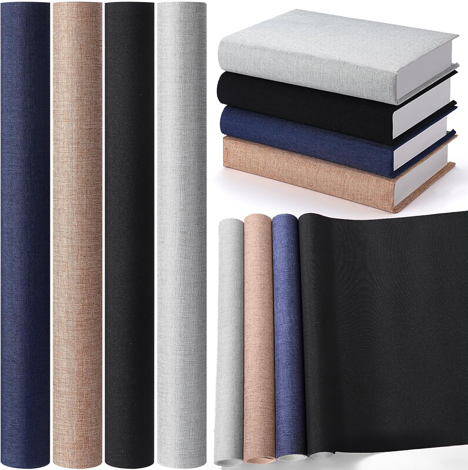 4 Pcs Book Cloth Bookcover Fabric Surface with Paper Backed Book Binding Cloth Fabric Book Cover for Scrapbooking Album DIY Craft Supplies Home, 4 Colors(Earth Color,40 x 16 Inches) 31 917EZUYwUjL. AC SL1500 - northernschoolofshiatsu.co.uk