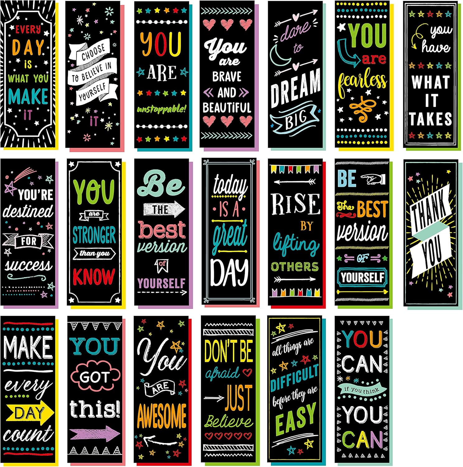 Iconikal Inspirational, Motivational, Gratitude, Appreciation, Kindness & Encouragement Sayings Bookmarks, 100-Count 1 919qgLMTJNL. AC SL1500 - northernschoolofshiatsu.co.uk