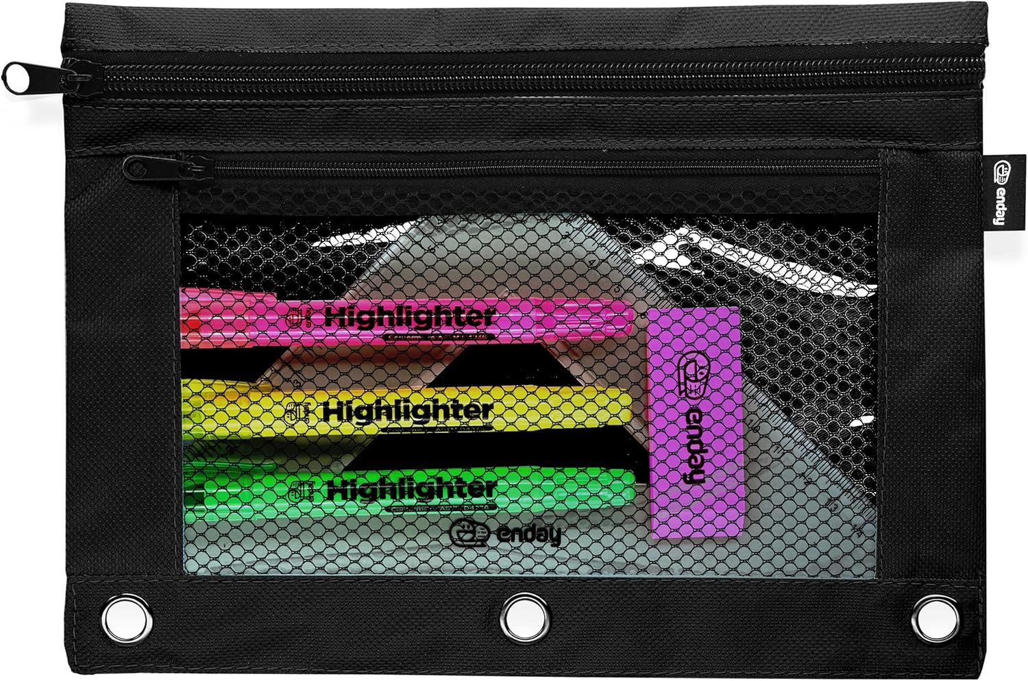 Enday Large Pencil Pouch for 3 Ring Binder Black, Mesh Zipper Pencil Case, Pen Bag/Pen Case, Small Cosmetic bag, Storage Container, Also Available in Pink, Purple, Green, Blue, Red, Grey, 1 Pc 32 919uoj6MhRL. AC SL1500 - northernschoolofshiatsu.co.uk