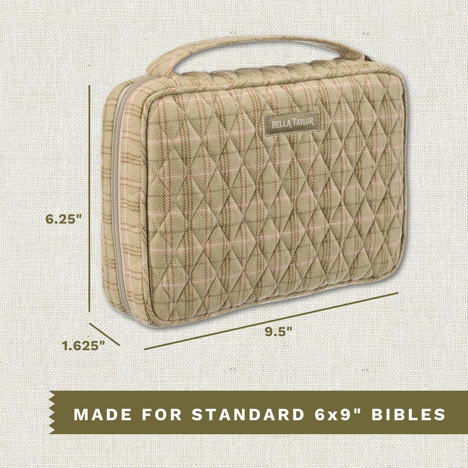 Bella Taylor Small Bible Cover for Women - Quilted Cotton Bible Case for 6 x 9 inch Books - Cameo Rose 26 91DS9qJE4pL. AC SL1500 - northernschoolofshiatsu.co.uk