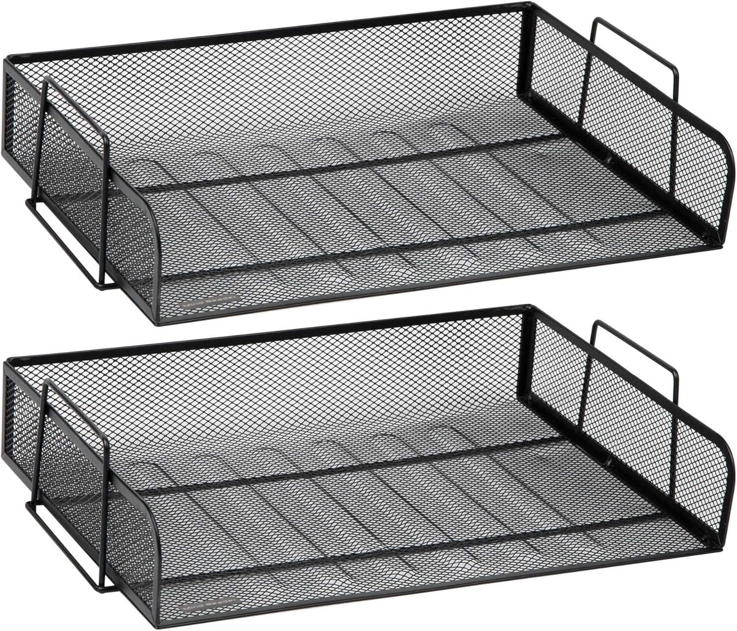 Mind Reader Stackable Paper Tray, Desktop Organizer, File Storage, Office, Metal Mesh, 13.25" L x 9.75" W x 6.25" H, 2 Pcs., Black 9 91EAMID0o0L. AC SL1500 - northernschoolofshiatsu.co.uk