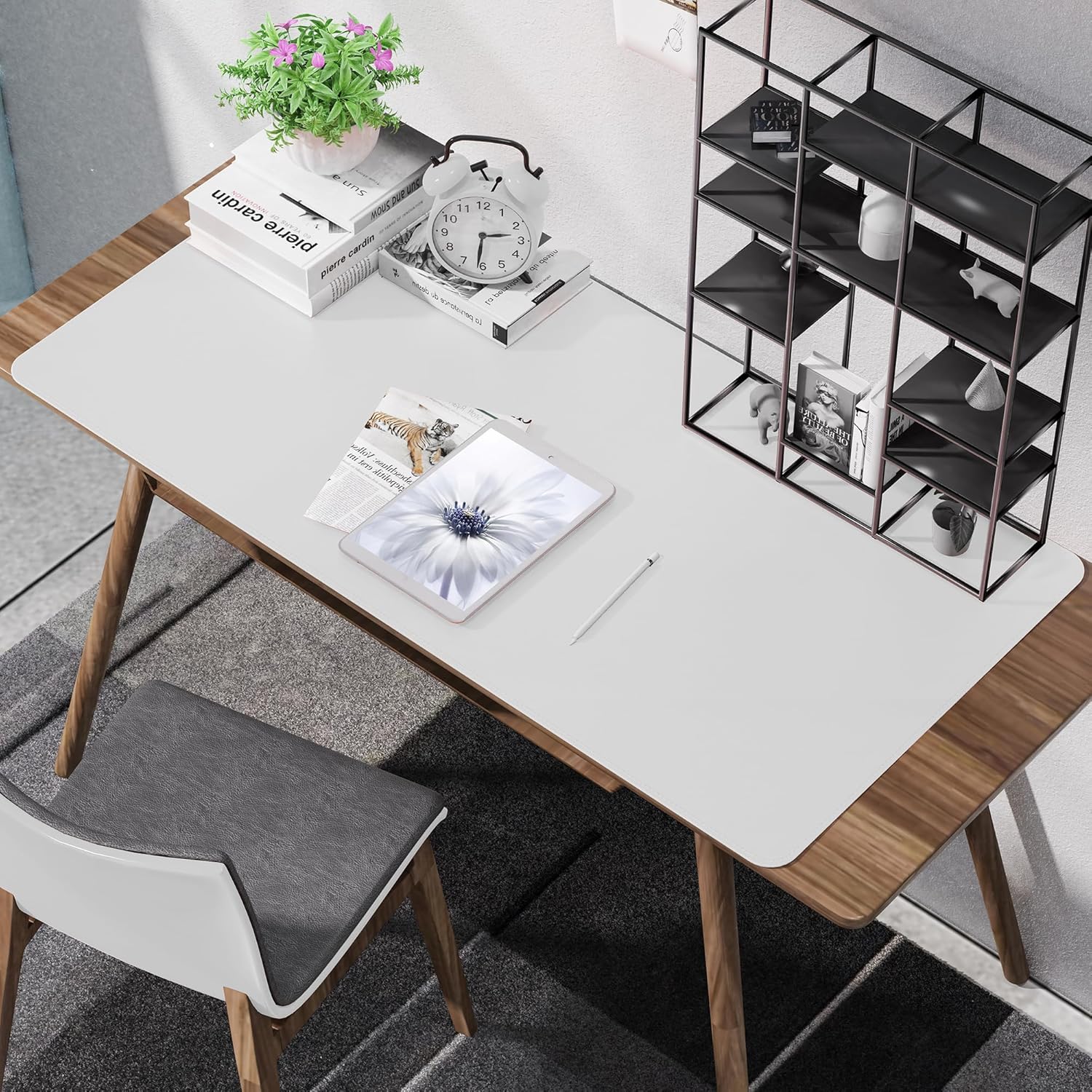 Large Desk Mat 47.2" x 17" Leather Desk Pad Protector with Natural Cork & PU Leather, Non-Slip Office Desk Mat, Large Mouse Pad, Waterproof Desk Blotter pad for Office&Home(Black) 109 - northernschoolofshiatsu.co.uk