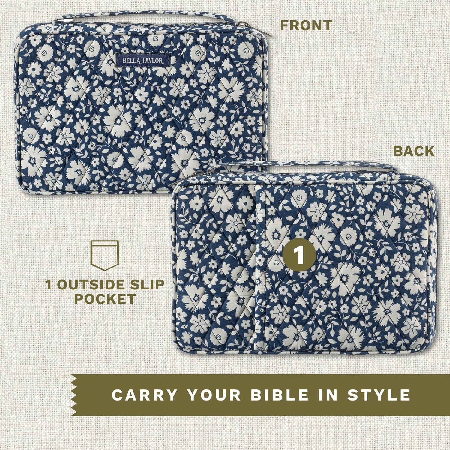 Bella Taylor Small Bible Cover for Women - Quilted Cotton Bible Case for 6 x 9 inch Books - Cameo Rose 53 91GqMSAKjHL. AC SL1500 - northernschoolofshiatsu.co.uk