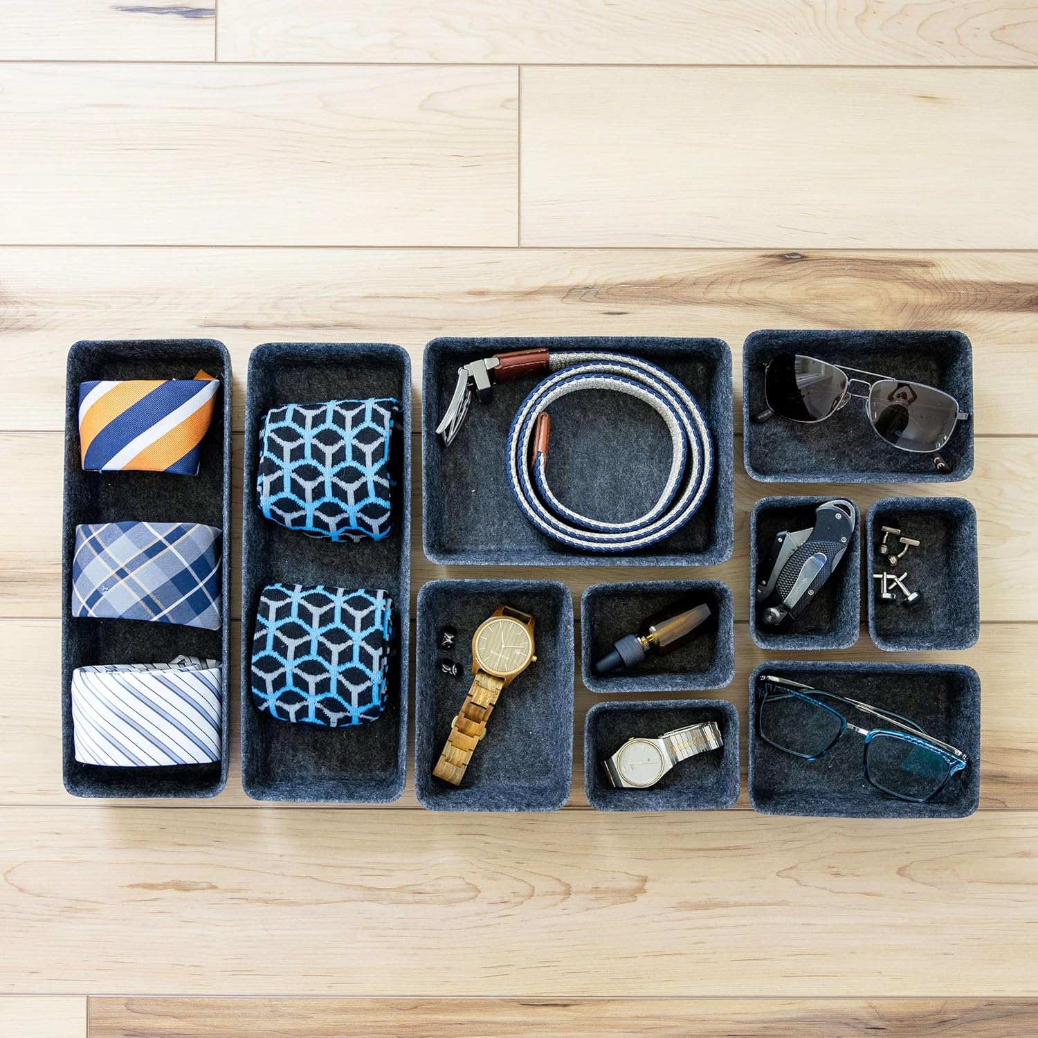 Three by Three Seattle Felt·Like·It! Felt Bins for Office, Crafts, Classroom, Living Room, Bedroom: Charcoal, Set of 8 9 91L2zfzl gL. AC SL1500 - northernschoolofshiatsu.co.uk