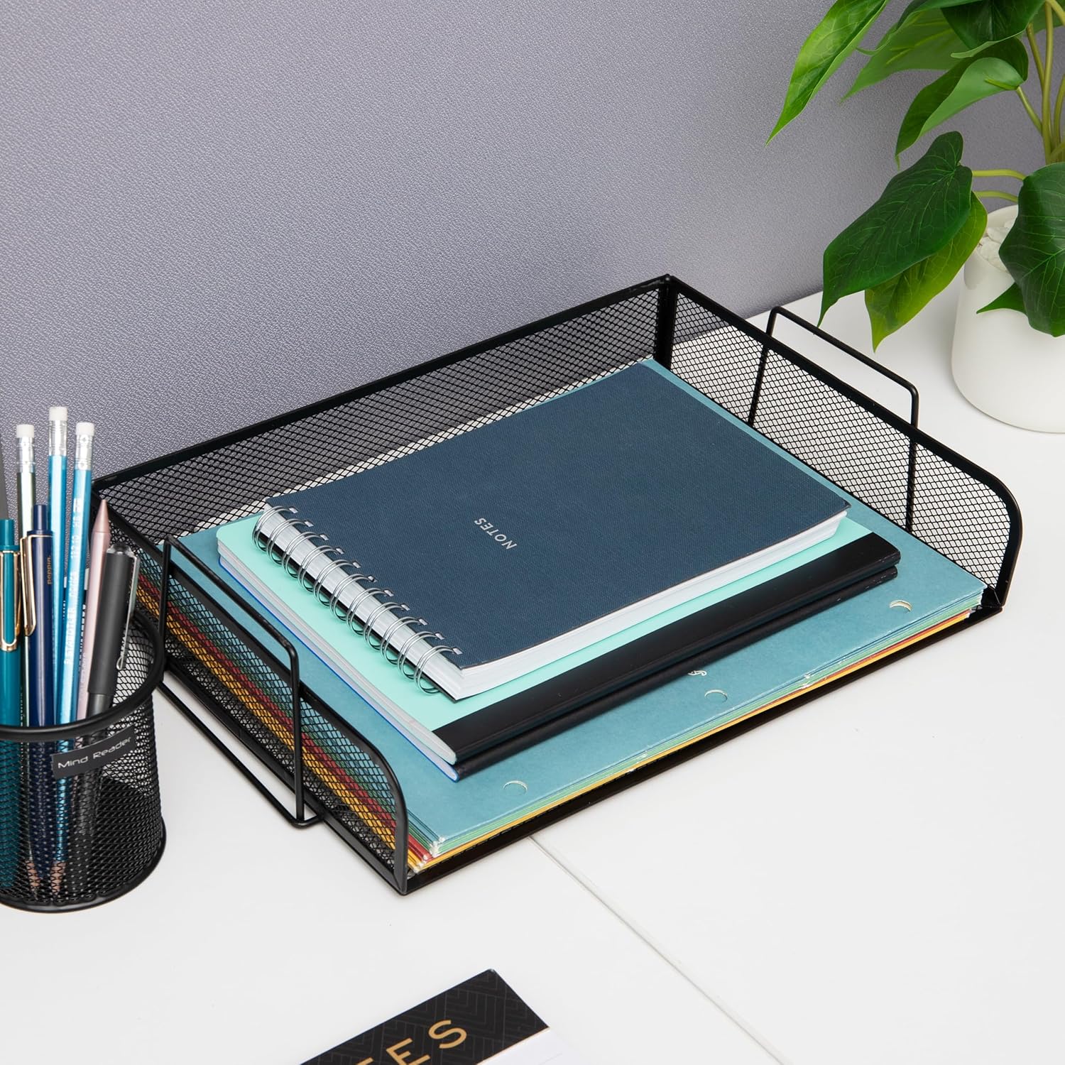 Mind Reader Stackable Paper Tray, Desktop Organizer, File Storage, Office, Metal Mesh, 13.25" L x 9.75" W x 6.25" H, 2 Pcs., Black 7 91LweZTFtYL. AC SL1500 - northernschoolofshiatsu.co.uk