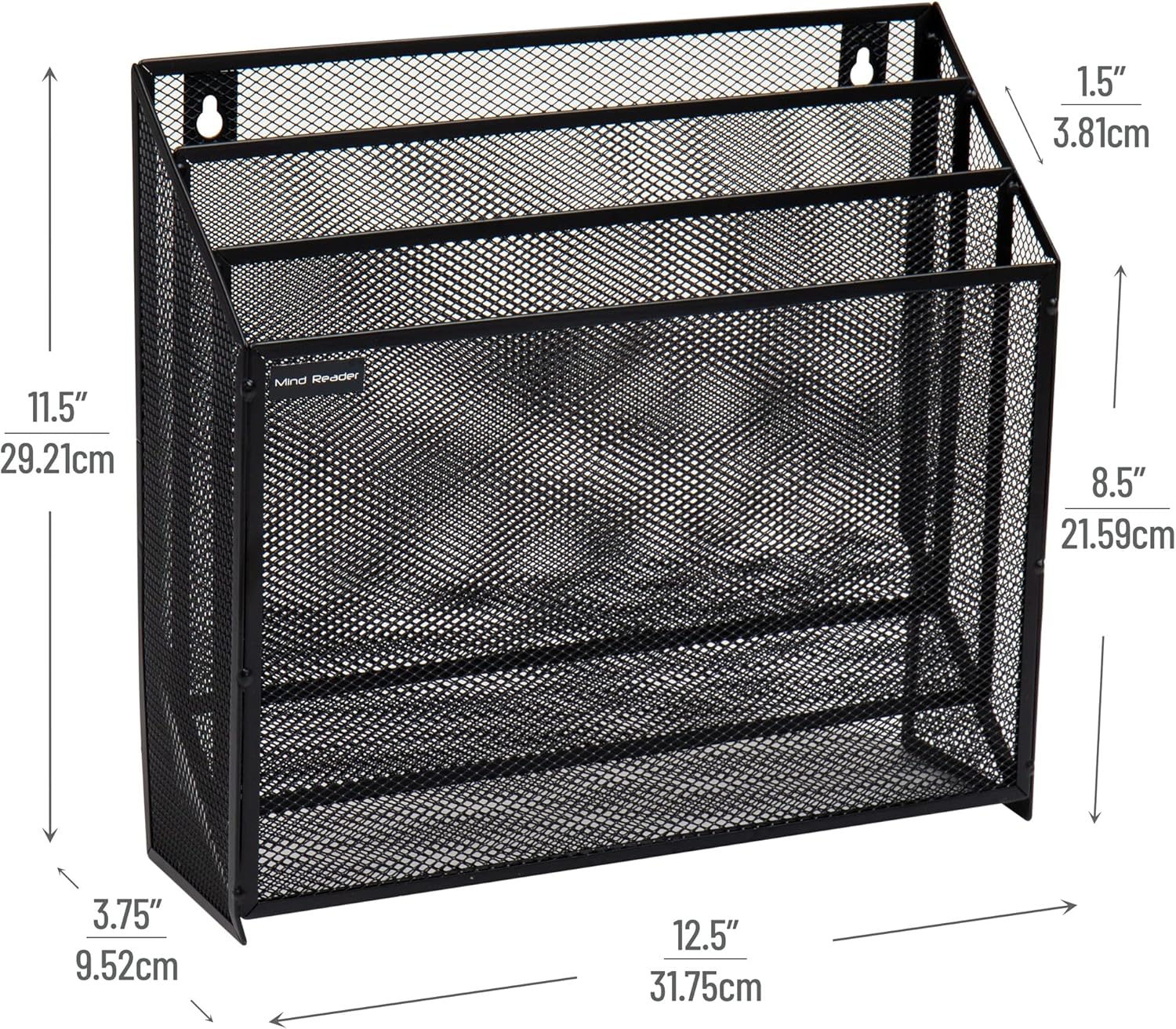 Mind Reader Vertical File Storage, Desktop Organizer, Wall Mount, Office, Metal Mesh, 12.5" L x 3.75" W x 11.5" H, Black 3 91M4vljLKvL. AC SL1500 - northernschoolofshiatsu.co.uk