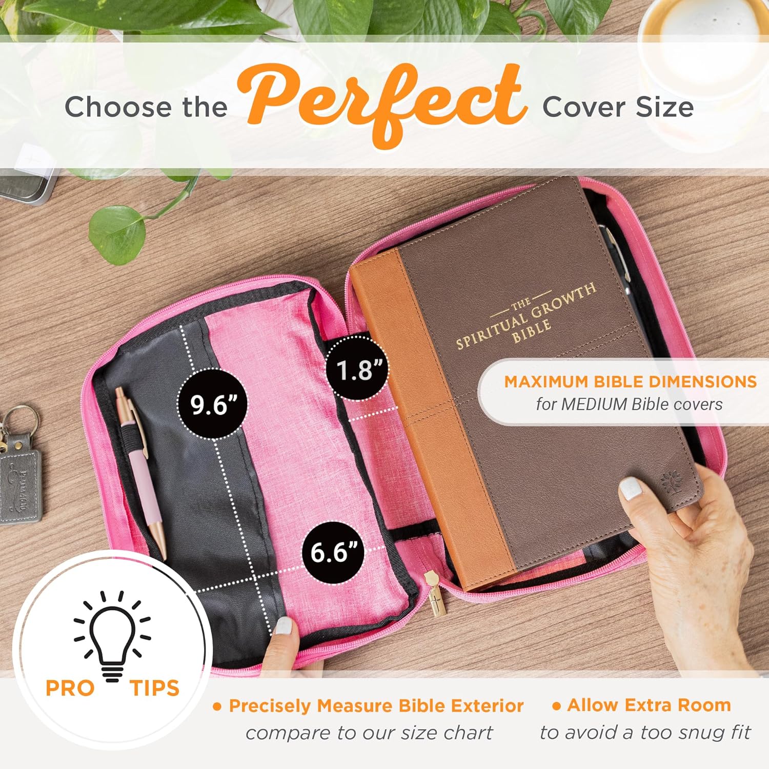 Christian Art Gifts Polyester Canvas Bible Cover for Women w/Zippered Pocket & Pen Storage: Strength & Dignity - Proverbs 31:25 Inspirational Bible Verse Carry Case, Pink Butterfly Floral, Medium 5 91MOQe3Aj7L. AC SL1500 - northernschoolofshiatsu.co.uk