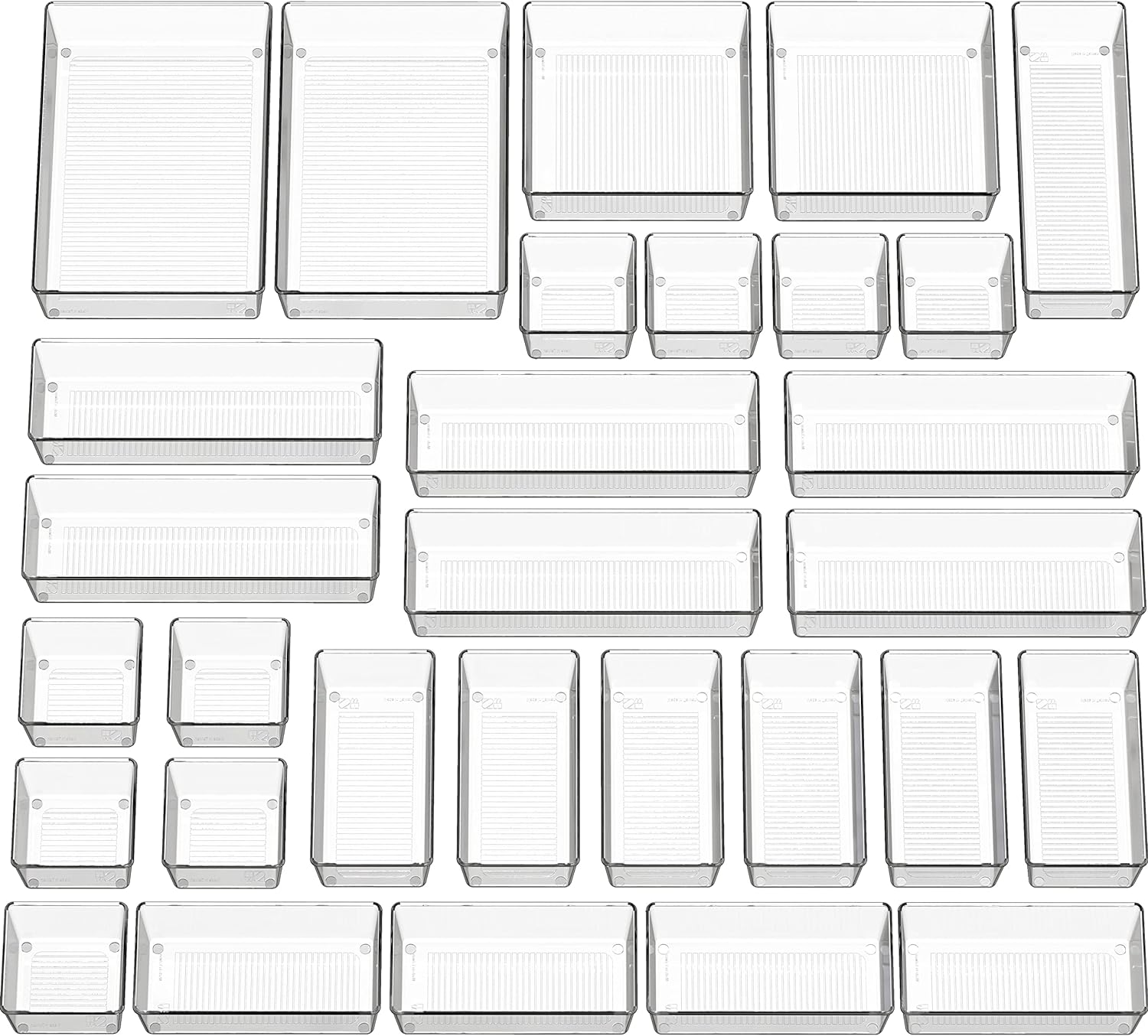 Simple Houseware 30 PCS Clear Plastic Drawer Organizers Set, 5-Size for Makeup, Bathroom, Bedroom and Office 1 91QlKLQOeBL. AC SL1500 - northernschoolofshiatsu.co.uk
