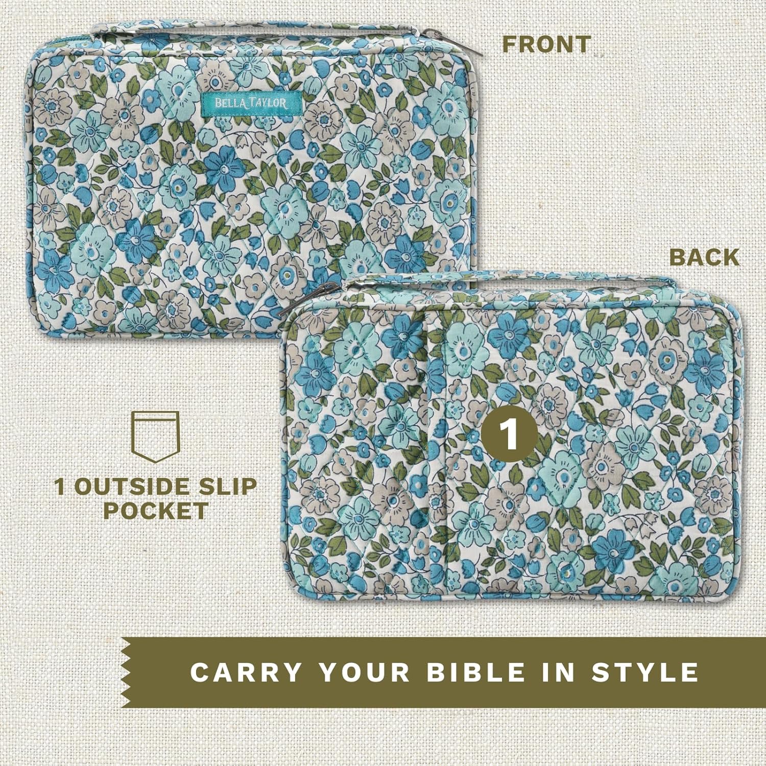 Bella Taylor Small Bible Cover for Women - Quilted Cotton Bible Case for 6 x 9 inch Books - Cameo Rose 71 91UvP7mmYoL. AC SL1500 - northernschoolofshiatsu.co.uk