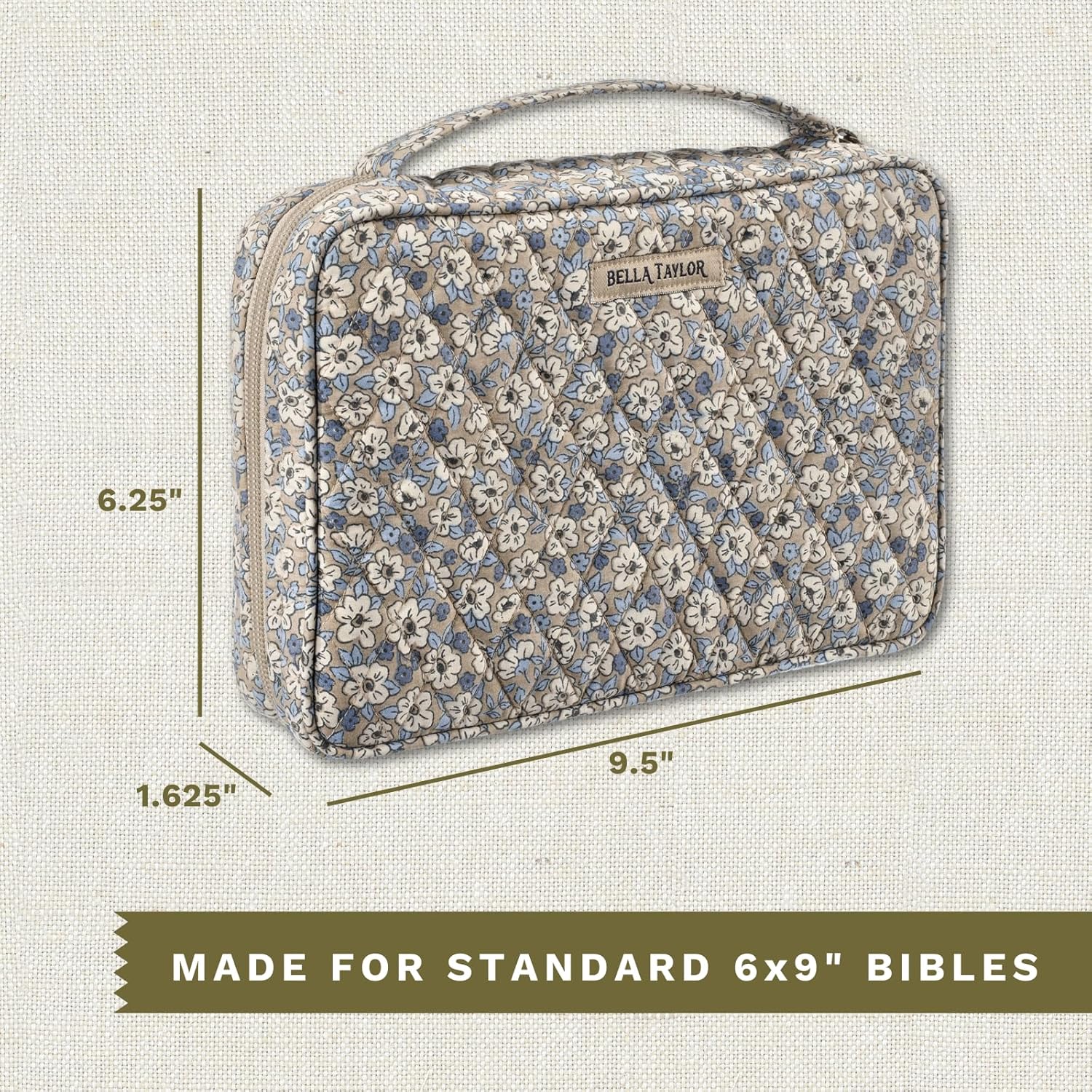 Bella Taylor Small Bible Cover for Women - Quilted Cotton Bible Case for 6 x 9 inch Books - Cameo Rose 20 91WCT7UOKmL. AC SL1500 - northernschoolofshiatsu.co.uk