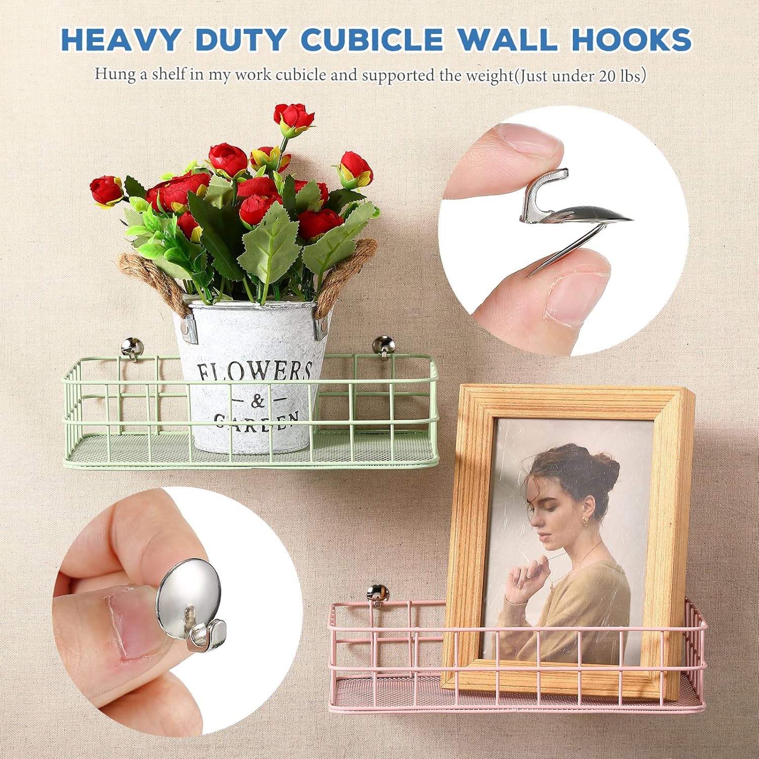 Ripeng 40 Pcs Cubicle Hooks for Fabric Wall, Cubicle Picture Hangers, Fabric Panel Wall Push Pin Hooks Wire Clips Metal Coat Hanger for 20 Lbs Office Kitchen Home Hanging Key Accessories 4 91XAJH51ioL. AC SL1500 - northernschoolofshiatsu.co.uk