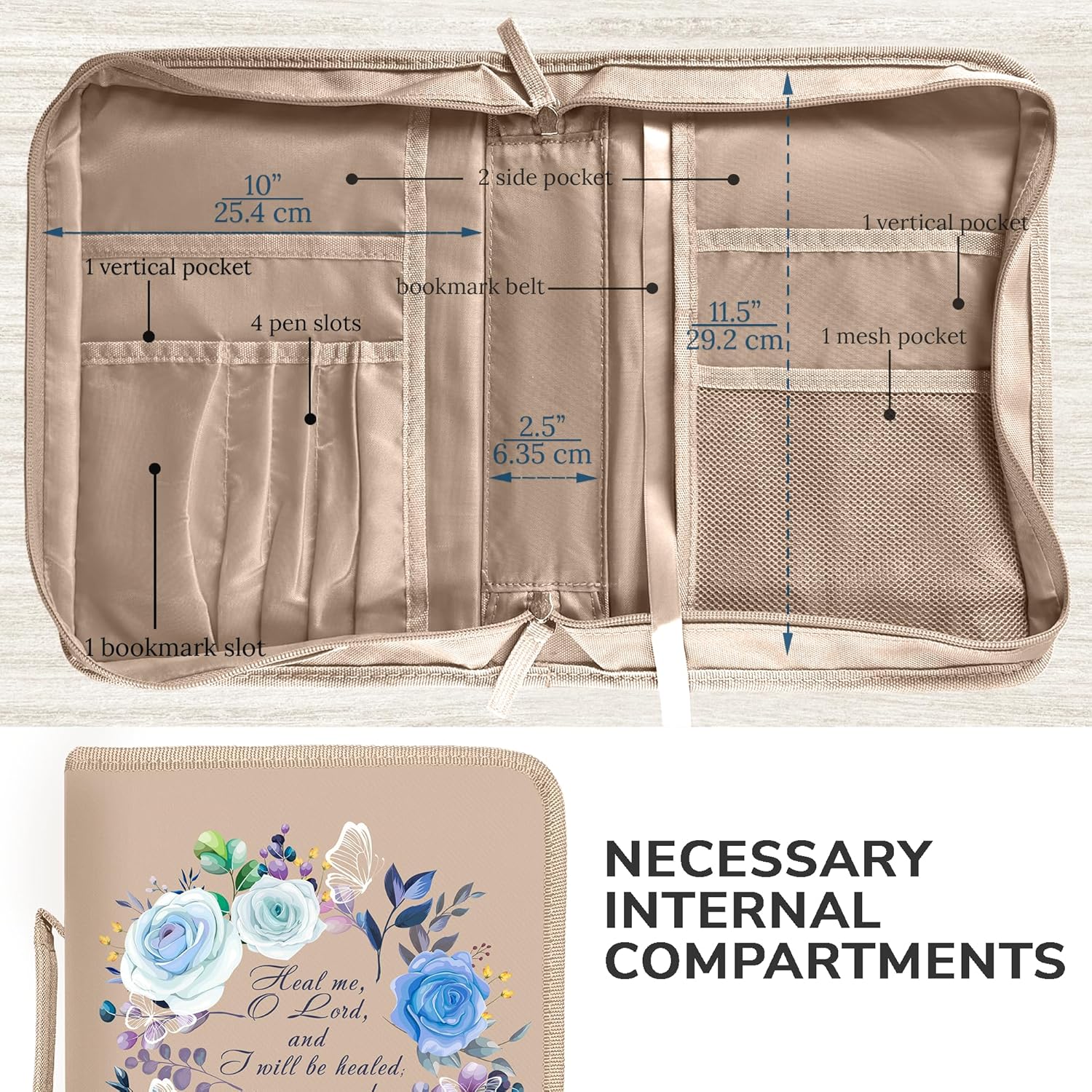 DEHITE Bible Cover Case for Women – Bible Carrying Bags Medium & Large Sizes – Pen Slots – Premium Fabric 18 91XWBigW0dL. AC SL1500 - northernschoolofshiatsu.co.uk