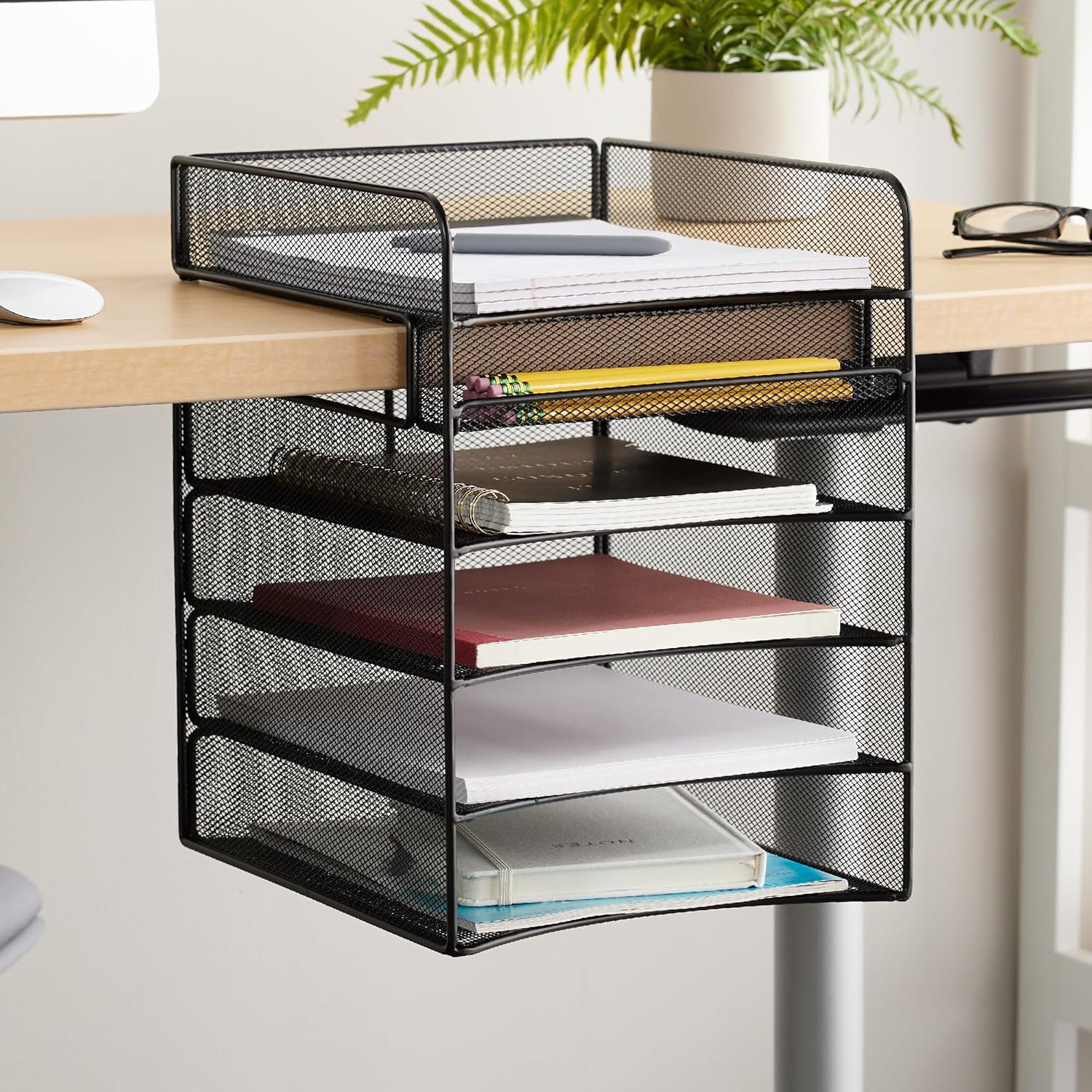 Safco Onyx Hanging Under Desk Organizer, 5 Trays, Office and Classroom Mailbox , Paper and Mail Sorter, Steel Mesh, Black 2 91ZMSOJ9TlL. AC SL1500 - northernschoolofshiatsu.co.uk
