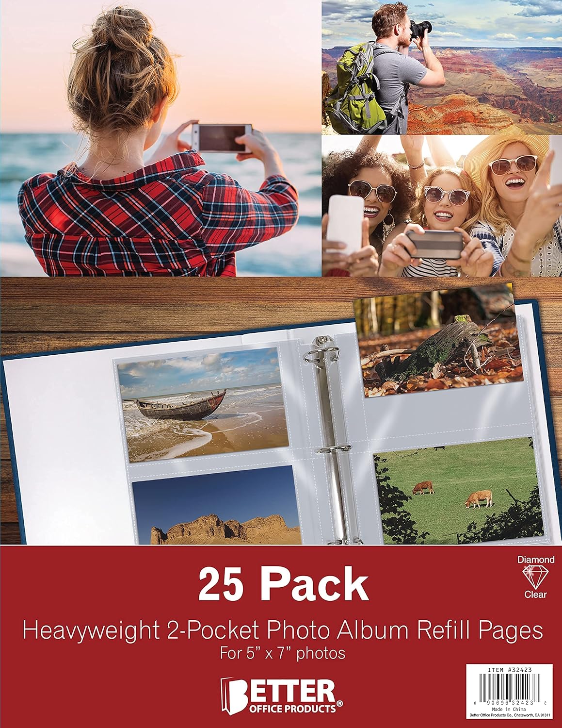 Better Office Products Album Refill Sheets, 5 x 7 Inch, Heavyweight, Diamond Clear 3 Ring Binder Page Refills, 100 Total Photos, Each 2-Pocket Sheet Holds Up to 4 Photos (25 Pack) 7 91a6oKjywGS. AC SL1500 - northernschoolofshiatsu.co.uk