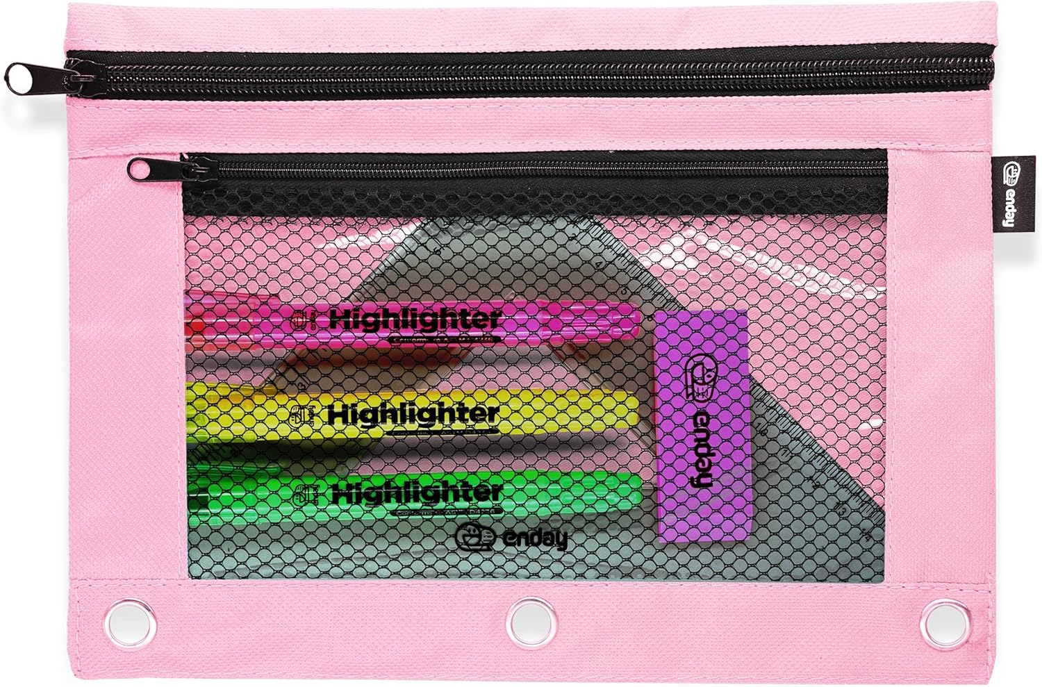 Enday Large Pencil Pouch for 3 Ring Binder Black, Mesh Zipper Pencil Case, Pen Bag/Pen Case, Small Cosmetic bag, Storage Container, Also Available in Pink, Purple, Green, Blue, Red, Grey, 1 Pc 22 91cPiAHsaBL. AC SL1500 - northernschoolofshiatsu.co.uk