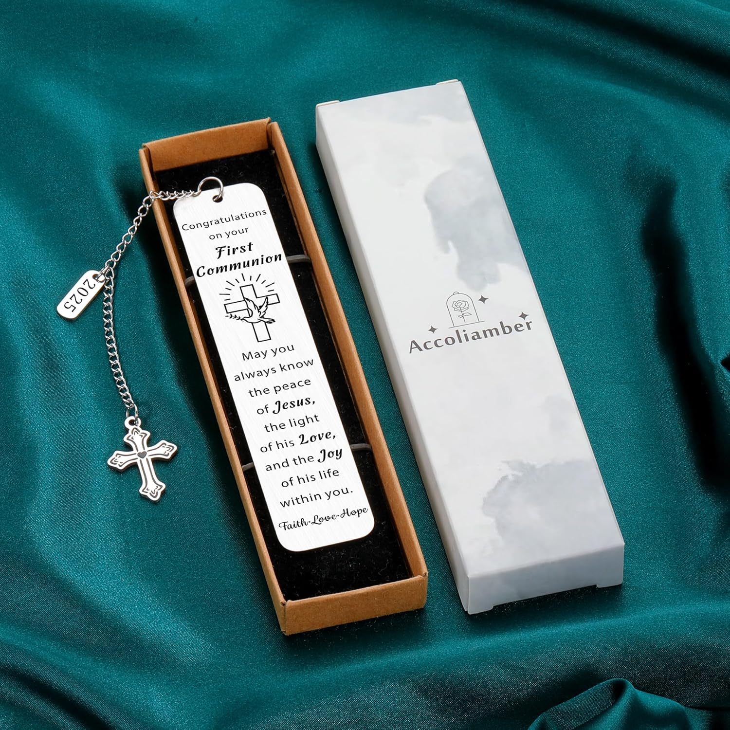 First Communion Gifts for Girls Boys Baptism Confirmation Gifts for Teen Christian Easter Gifts for Kids Goddaughter Women Men 1st Holy Communion Bookmark Easter Basket Stuffers (Silver) 2 91fs4SW78aL. AC SL1500 - northernschoolofshiatsu.co.uk